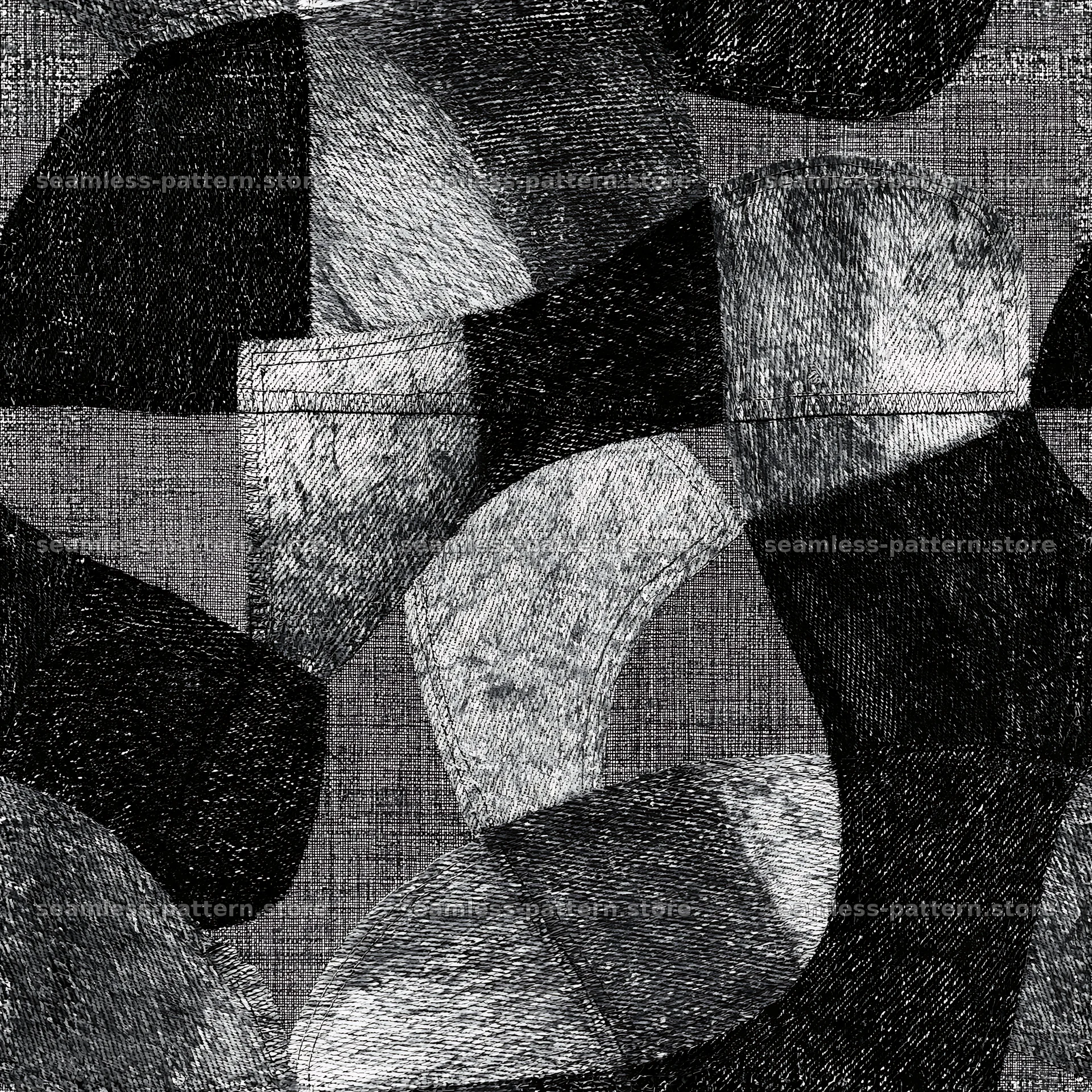 Seamless repeating pattern of denim seam texture — seamless tileable pattern