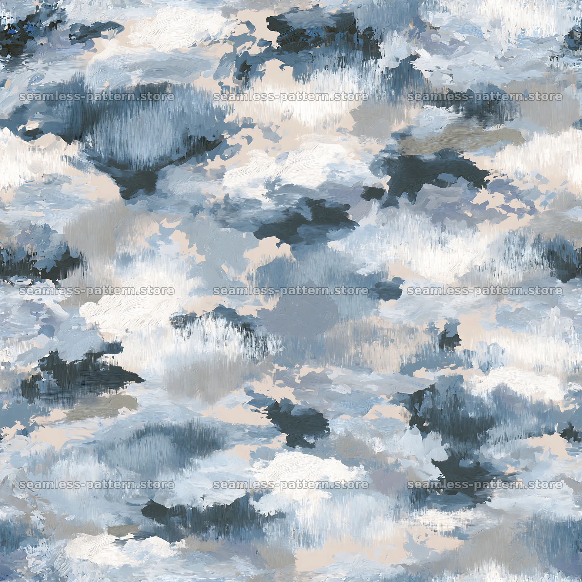 Seamless arctic camouflage brushstroke pattern — seamless tileable pattern