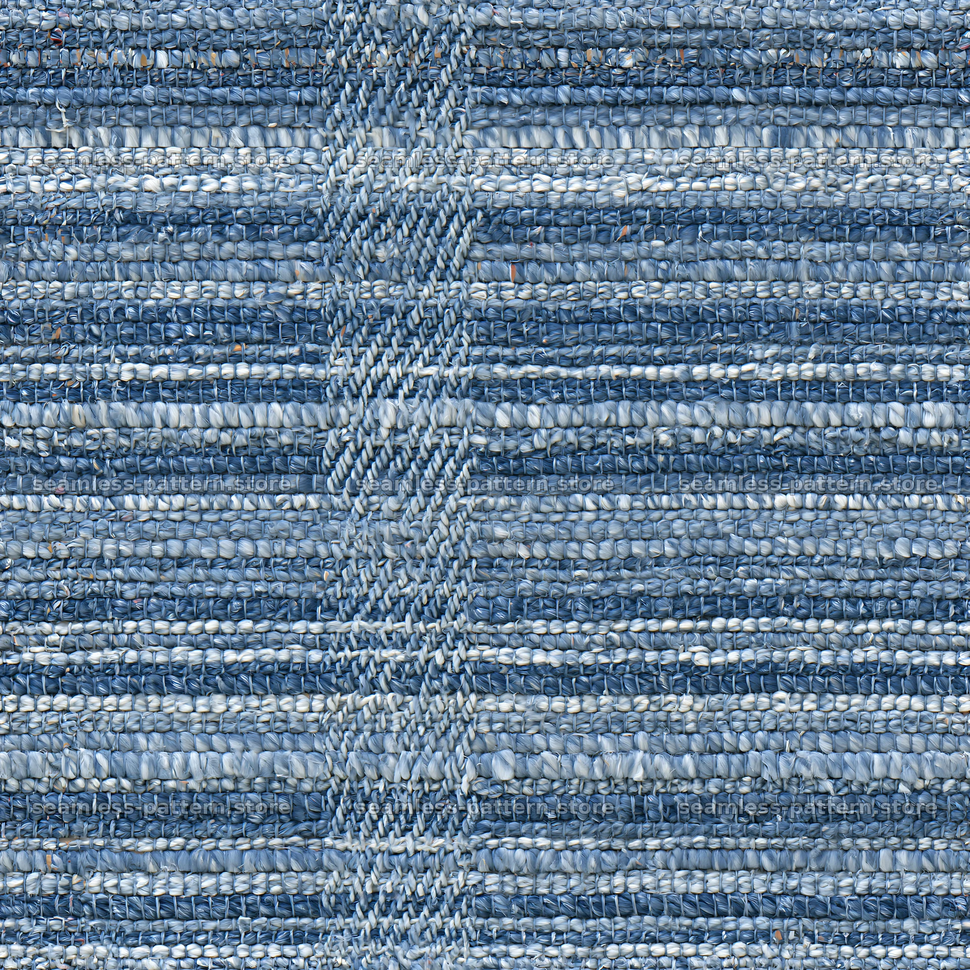 Seamless faded jeans fabric pattern in blue and white tones — seamless tileable pattern