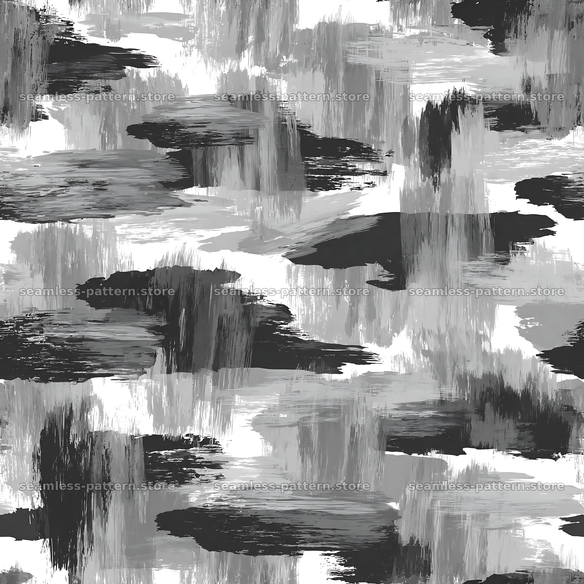 Seamless gray camouflage brushstroke pattern for textiles — seamless tileable pattern