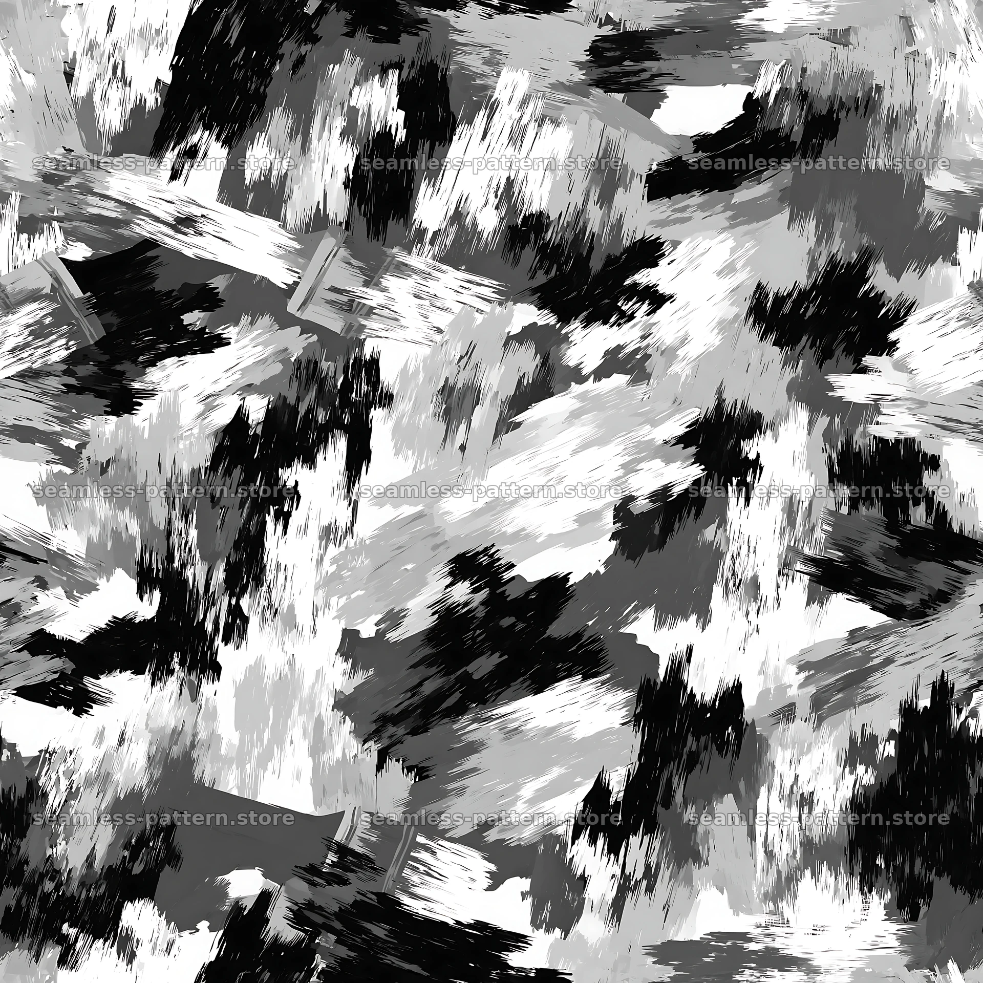 Seamless gray camouflage brushstroke pattern — seamless tileable pattern
