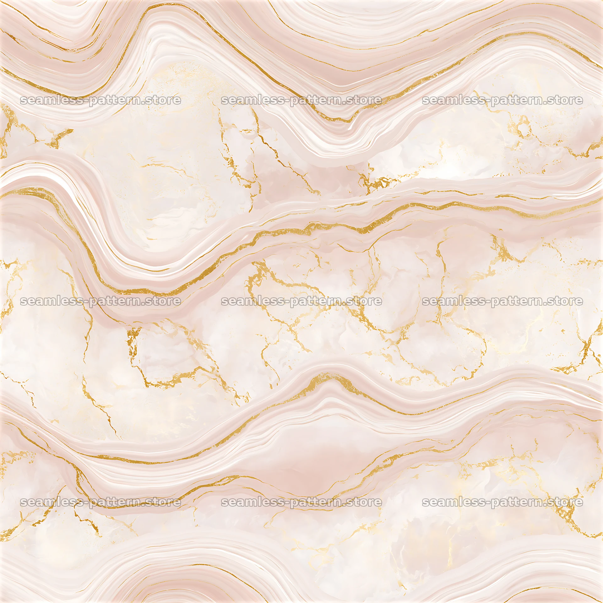 Seamless layered gold veined marble texture with pink swirls — seamless tileable pattern at 8192x8192