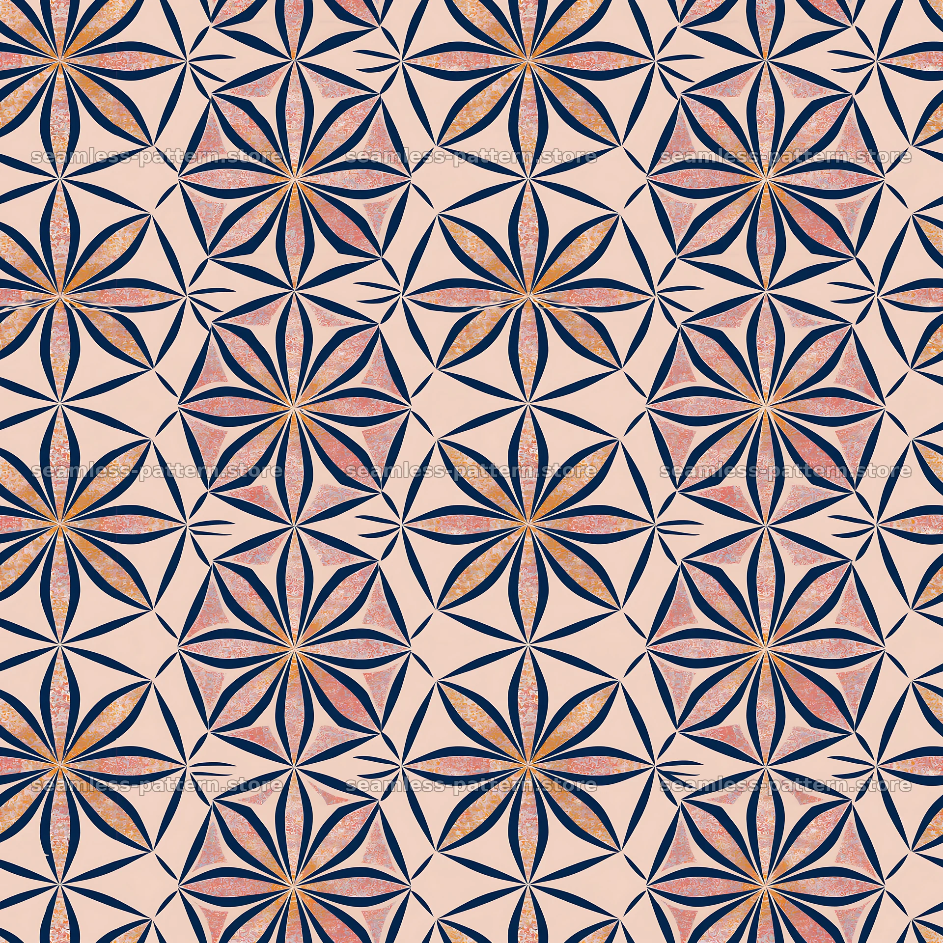 Seamless flower of life geometric pattern for textiles and wallpaper — seamless tileable pattern