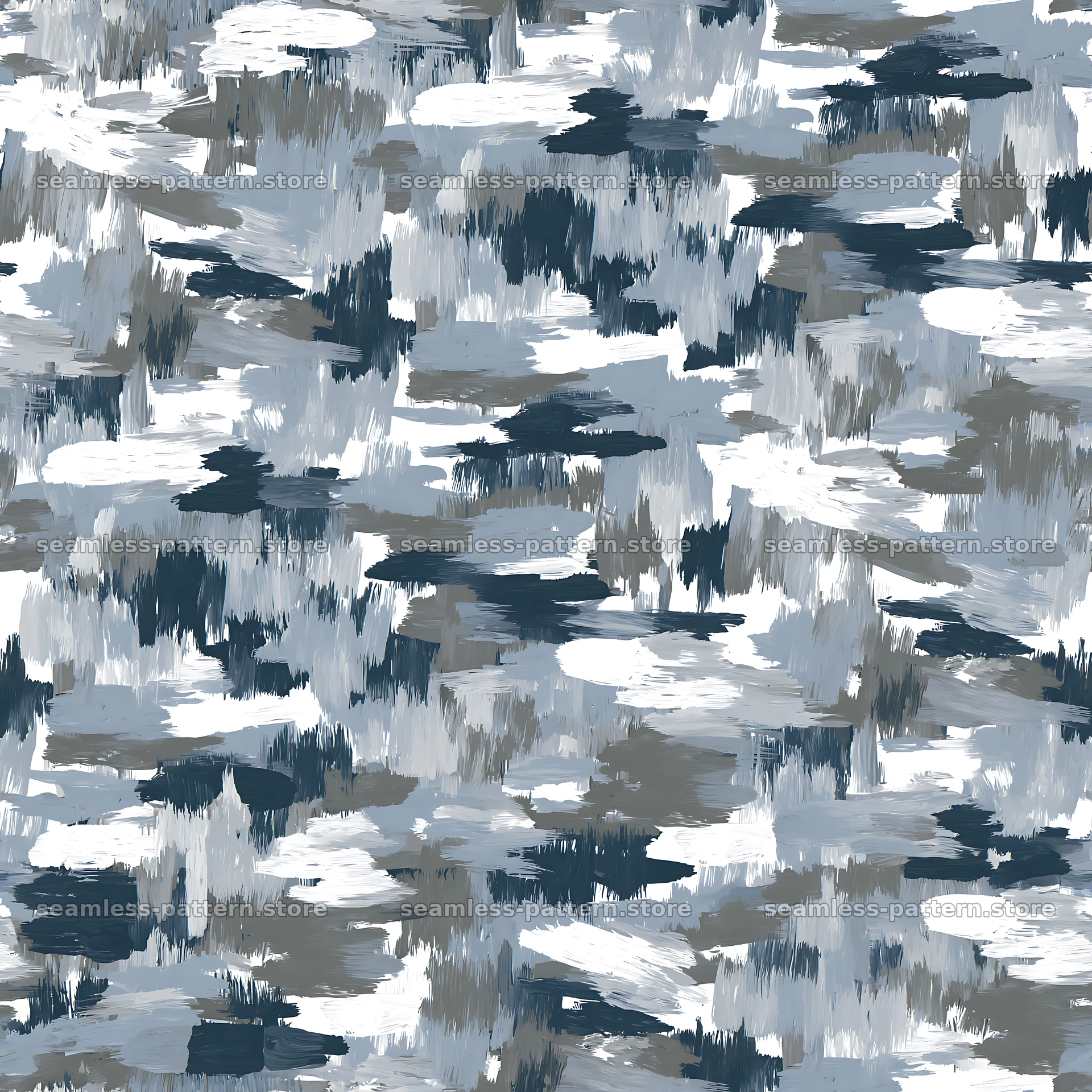 Arctic camouflage brushstroke pattern for fabric and wallpaper — seamless tileable pattern