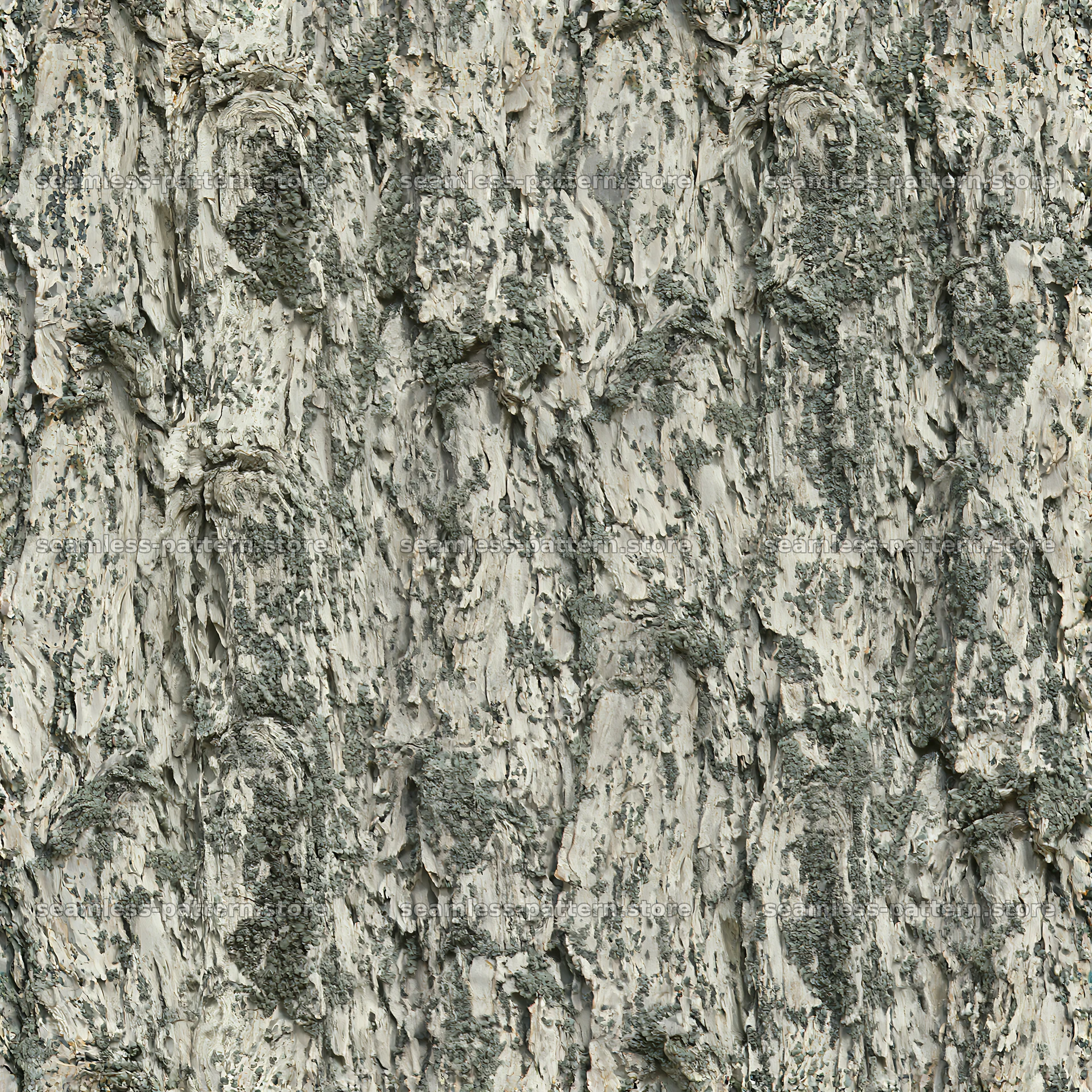 Seamless cool gray bark texture for fabric and wallpaper — seamless tileable pattern