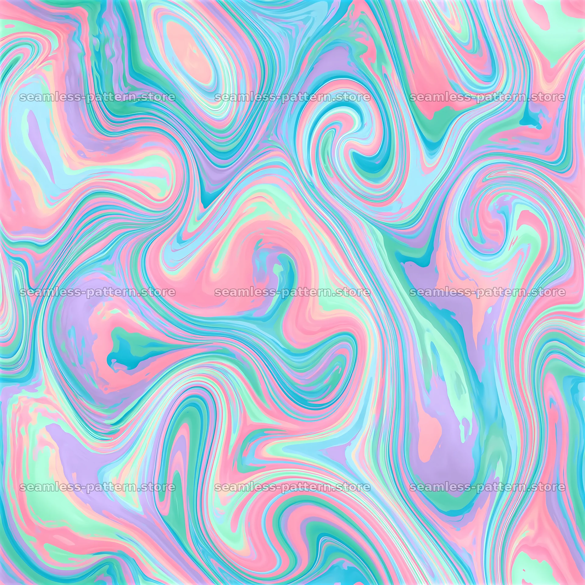 Pastel liquid marble seamless pattern in swirling colors — seamless tileable pattern at 8192x8192