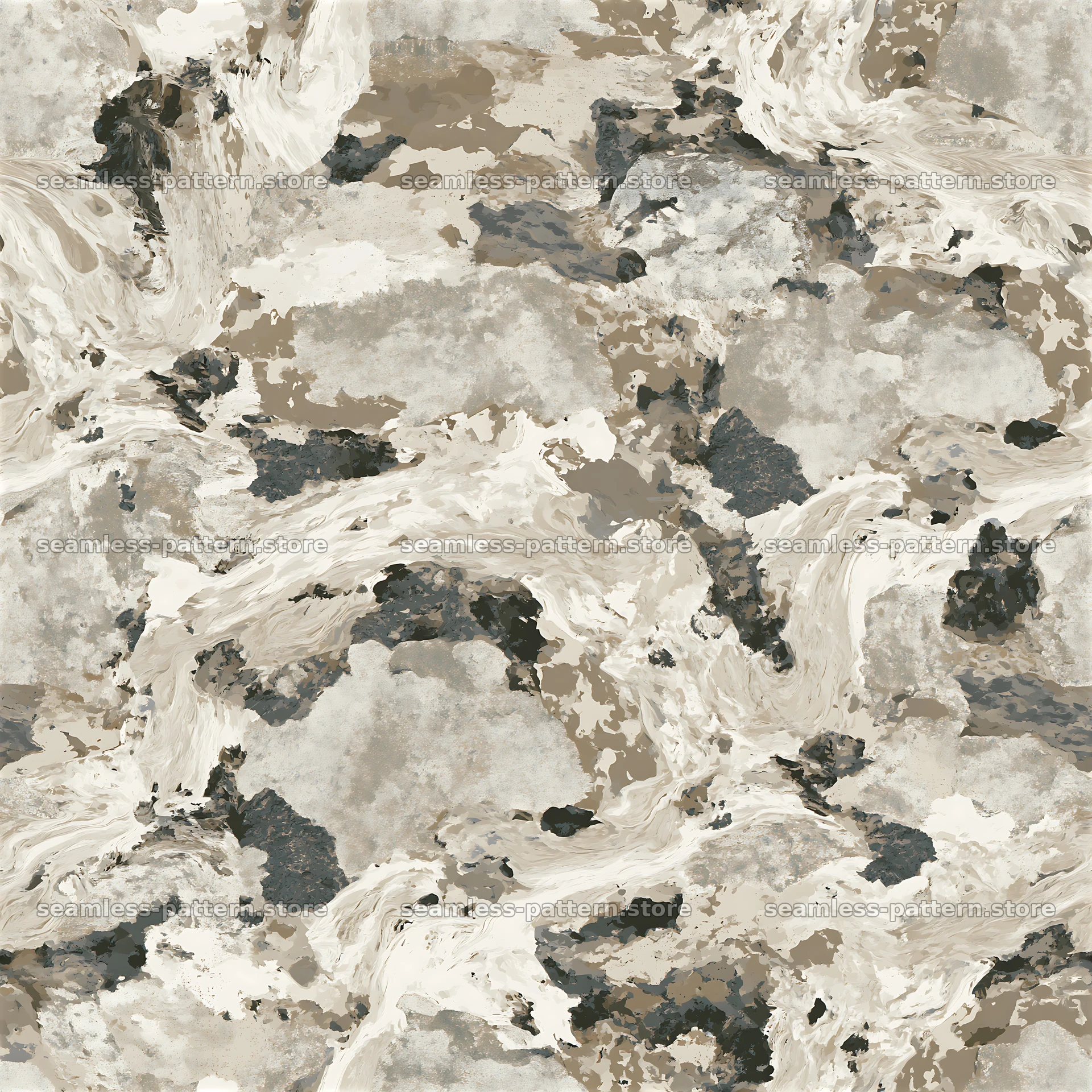 Seamless neutral marble camouflage pattern creates unique style — seamless tileable pattern at 8192x8192