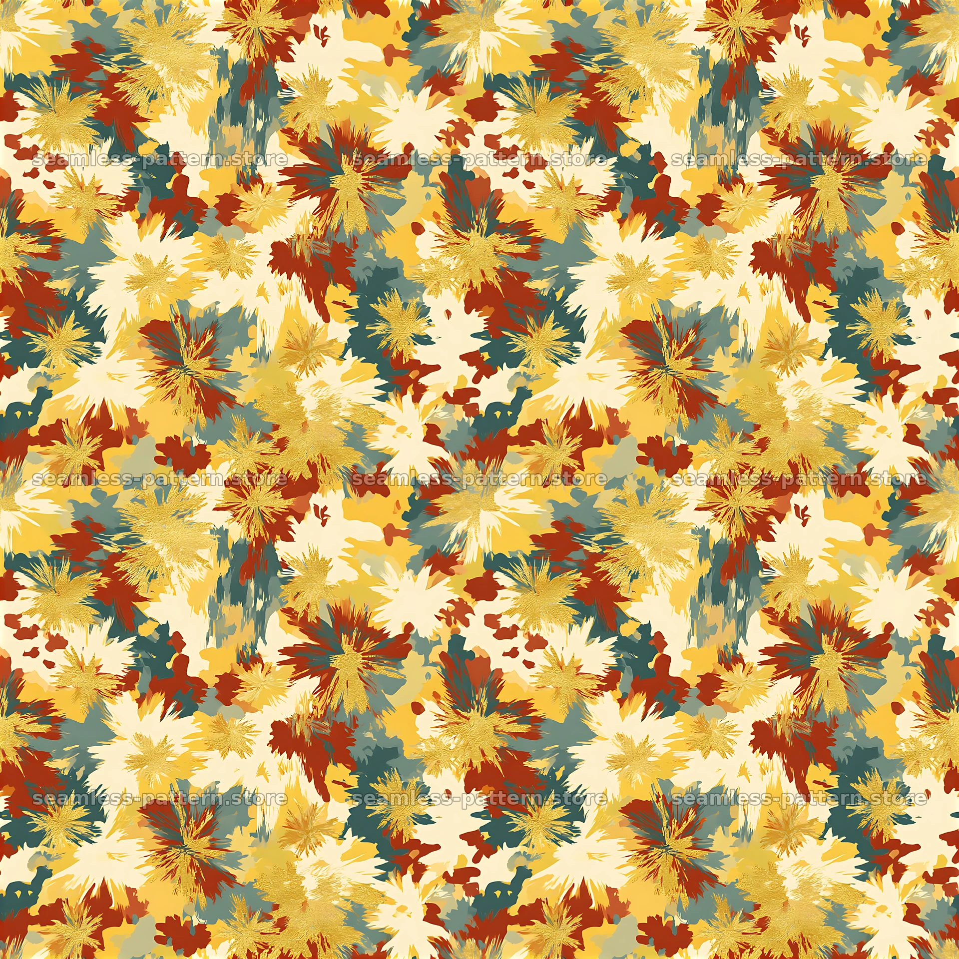 Golden wallpaper camouflage tileable pattern with varied colors — seamless tileable pattern at 8192x8192