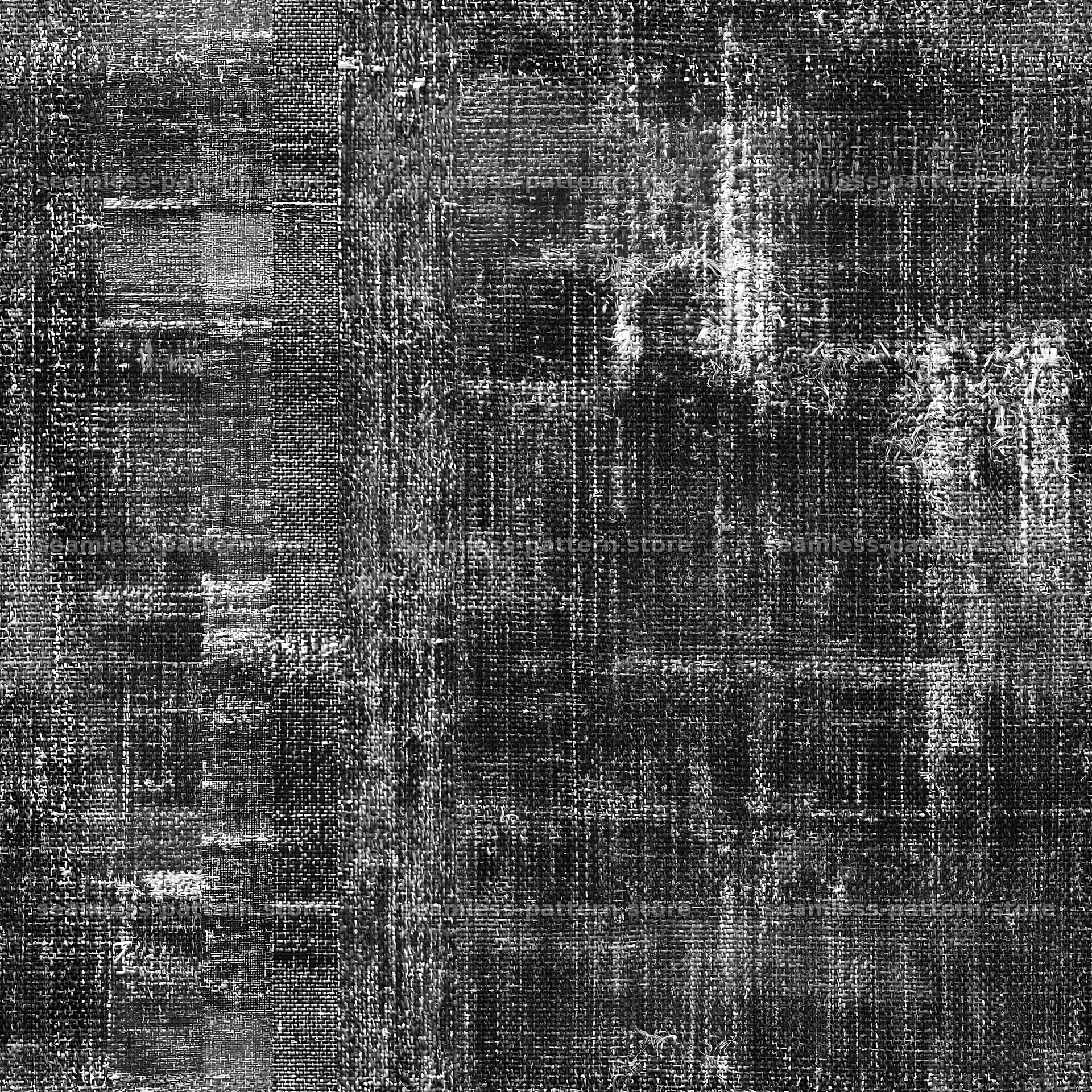 Seamless distressed denim pattern in black and white tones — seamless tileable pattern