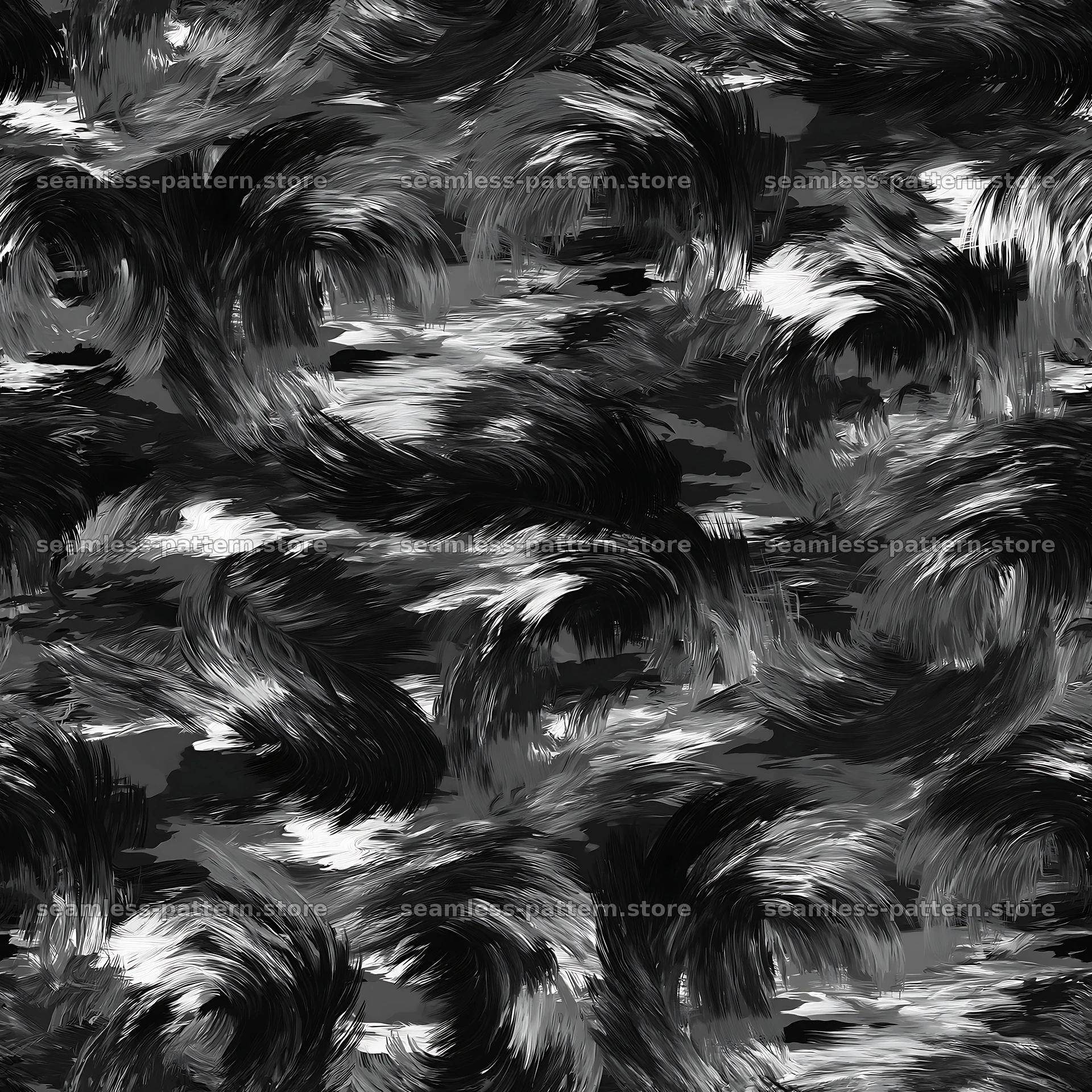 Seamless woodland camouflage brushstroke pattern design — seamless tileable pattern