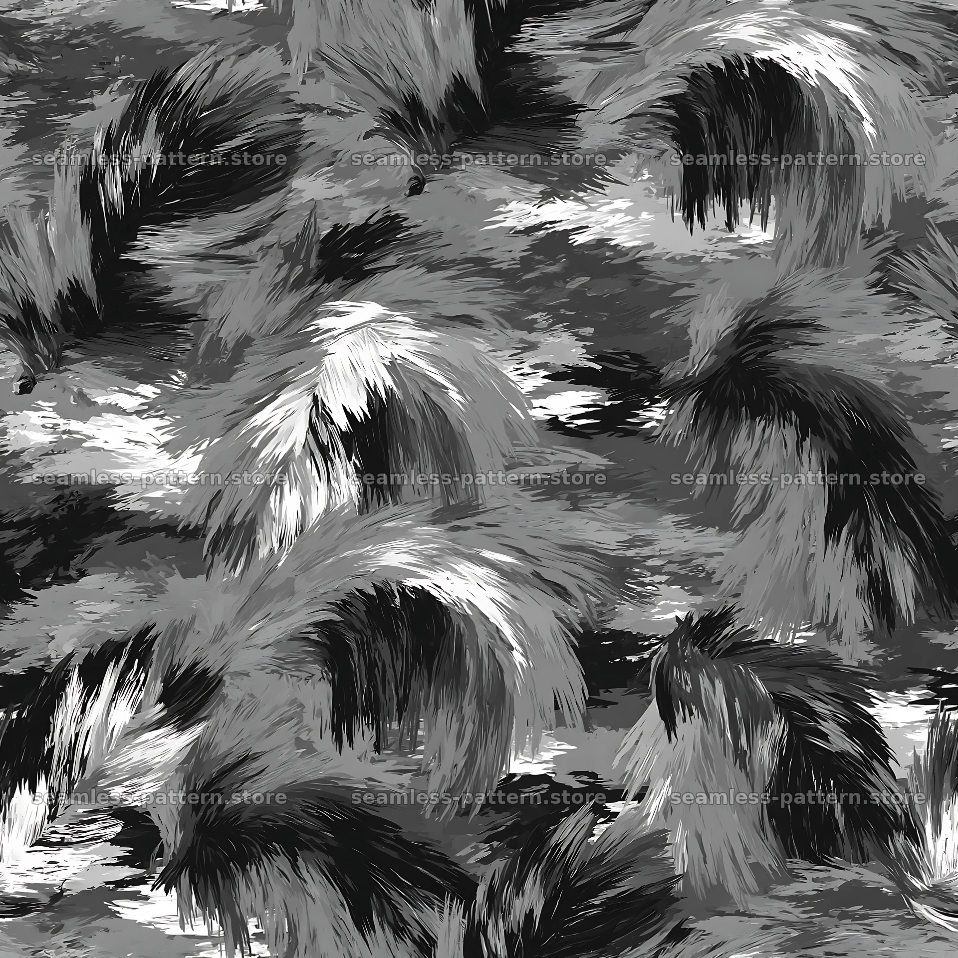 Seamless woodland camouflage brushstroke pattern for textiles — seamless tileable pattern