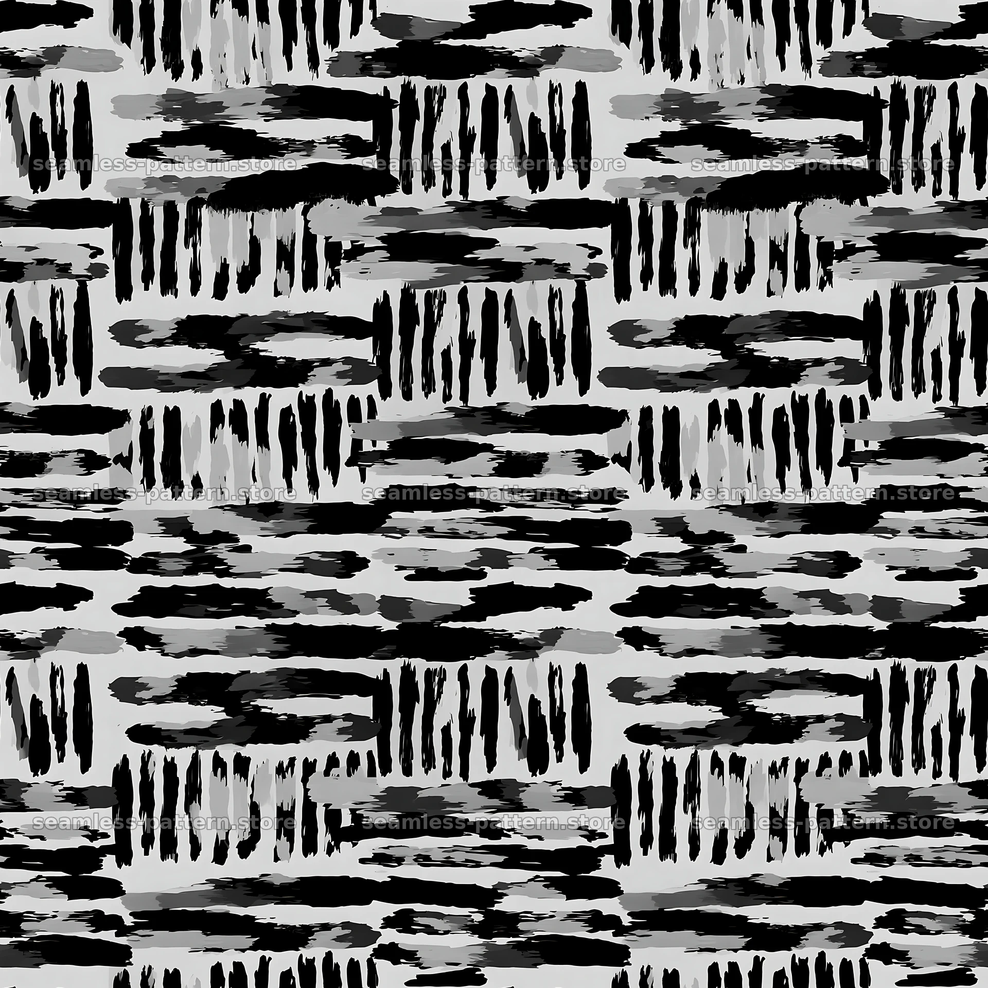 Seamless black camouflage brushstroke pattern for fabric and wallpaper — seamless tileable pattern