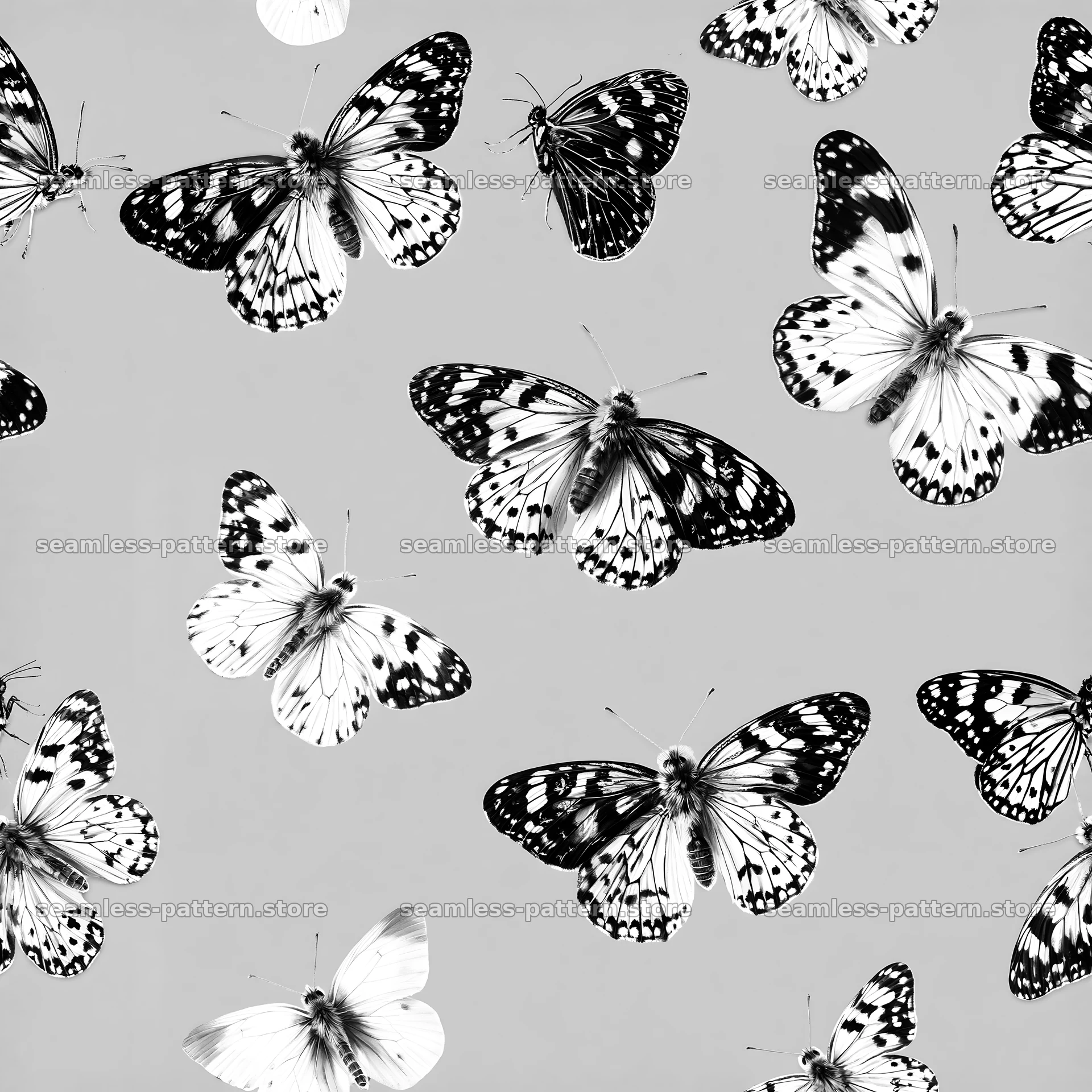 Whimsical butterfly seamless pattern for fabric and textiles — seamless tileable pattern