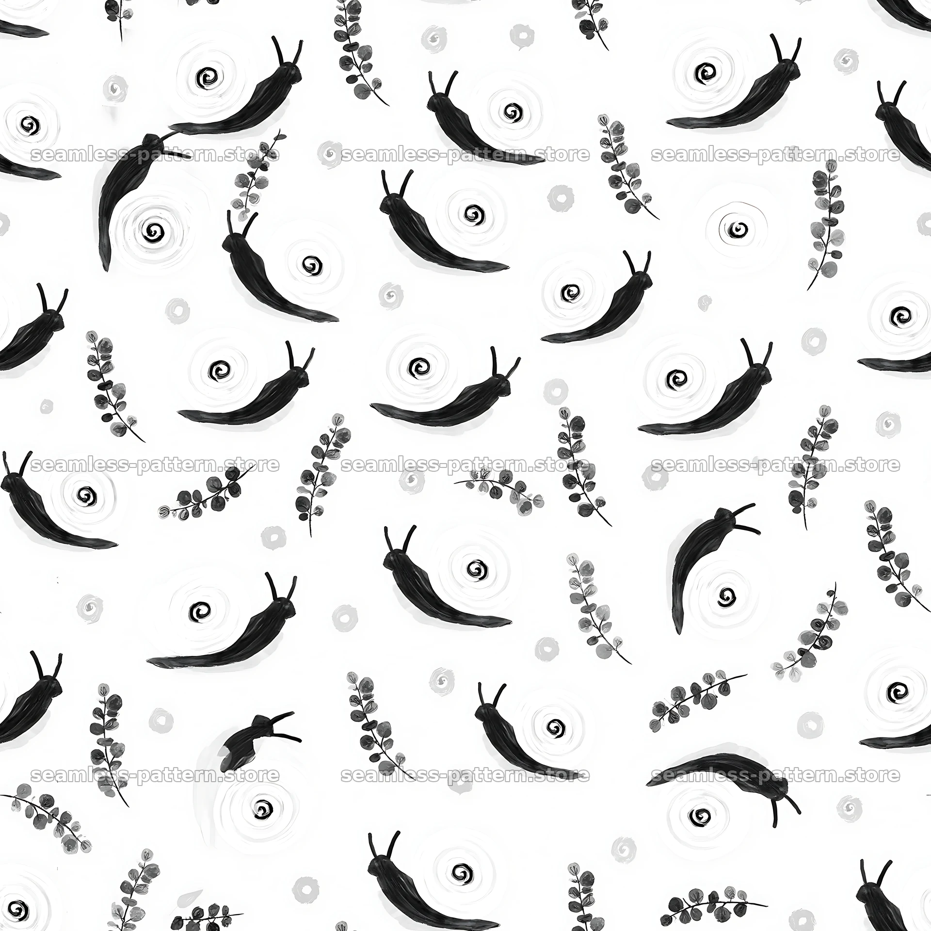 Seamless snail pattern for nursery fabric — seamless tileable pattern