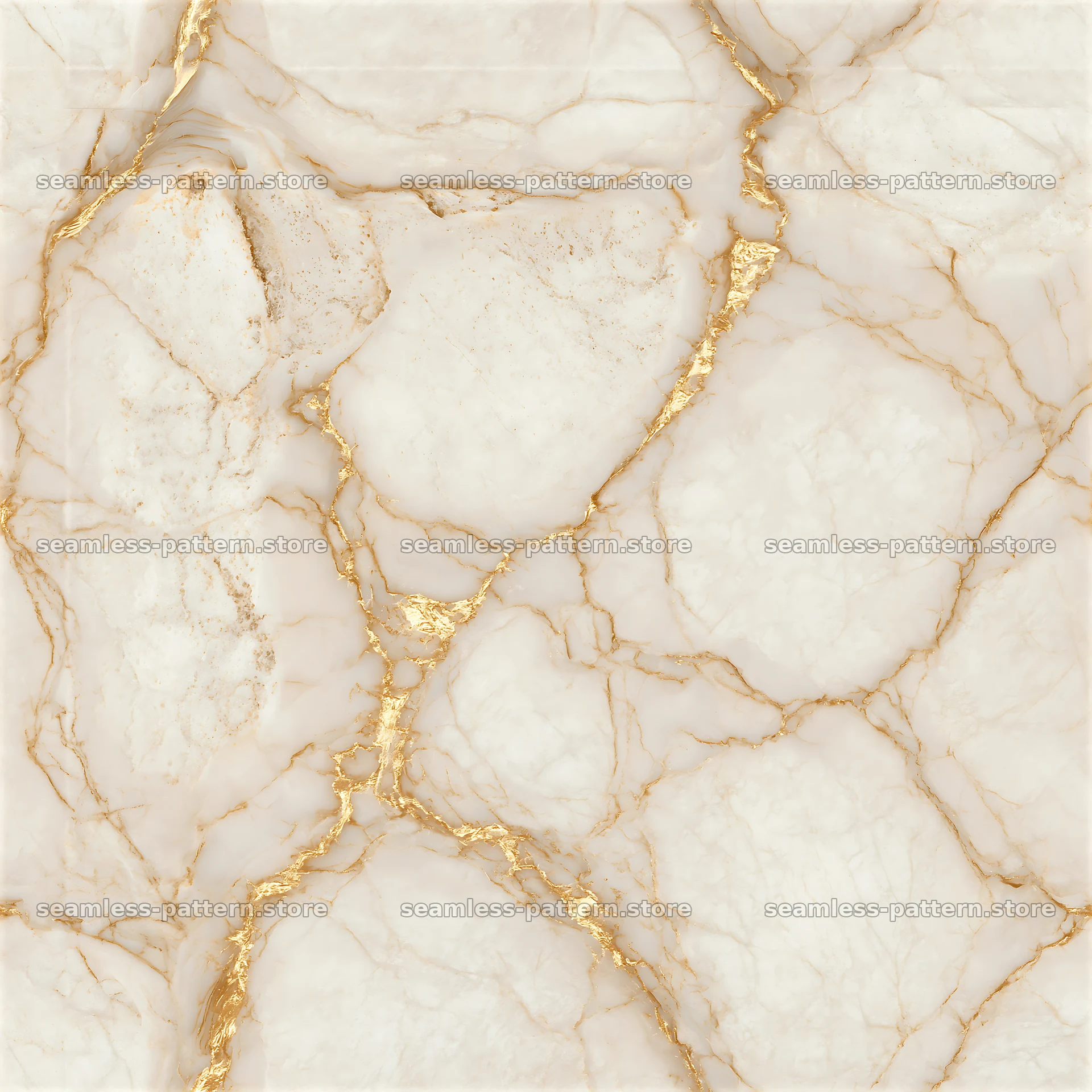 Seamless refined marble texture with gold veins throughout — seamless tileable pattern at 8192x8192