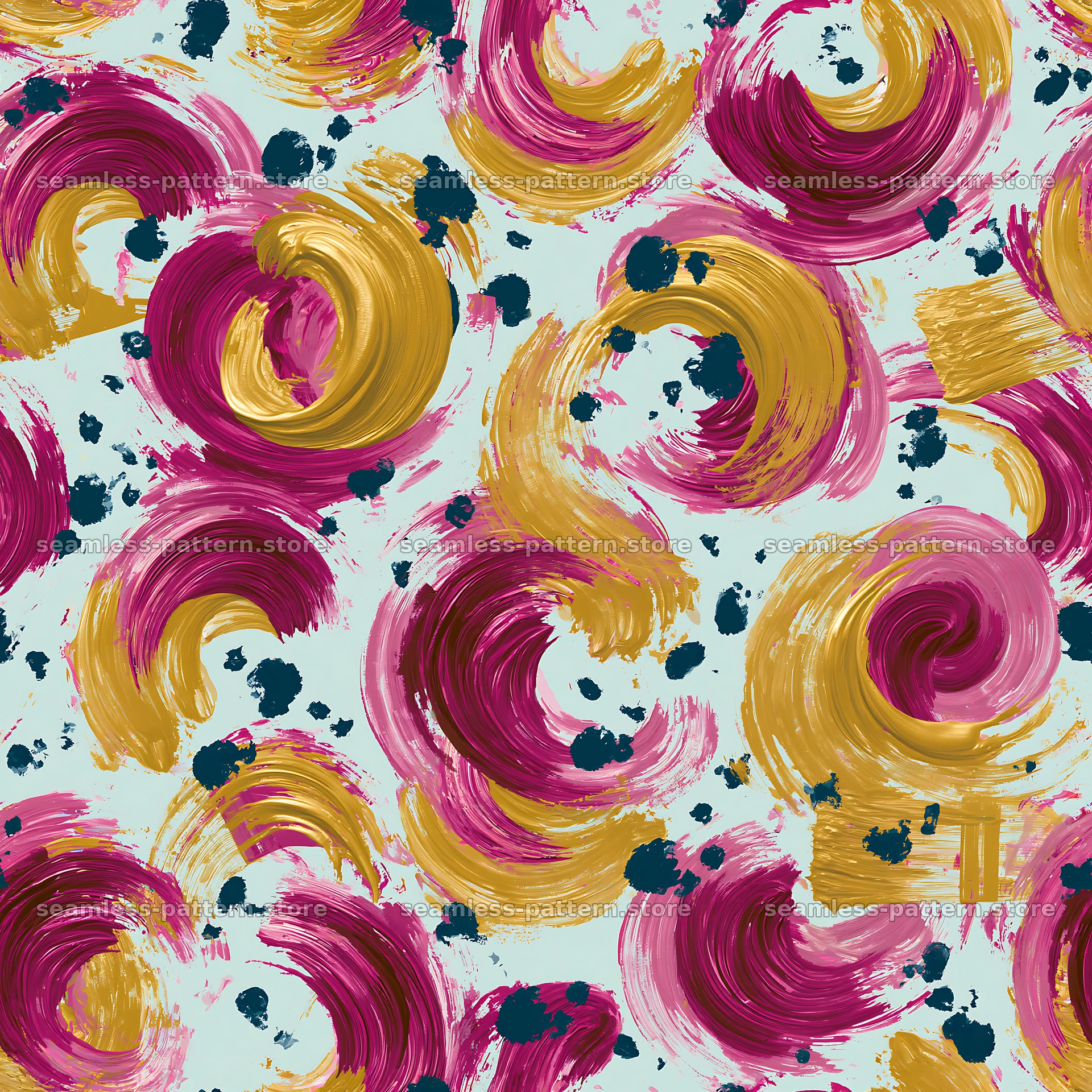 Seamless high contrast acrylic brushstroke pattern for textiles — seamless tileable pattern