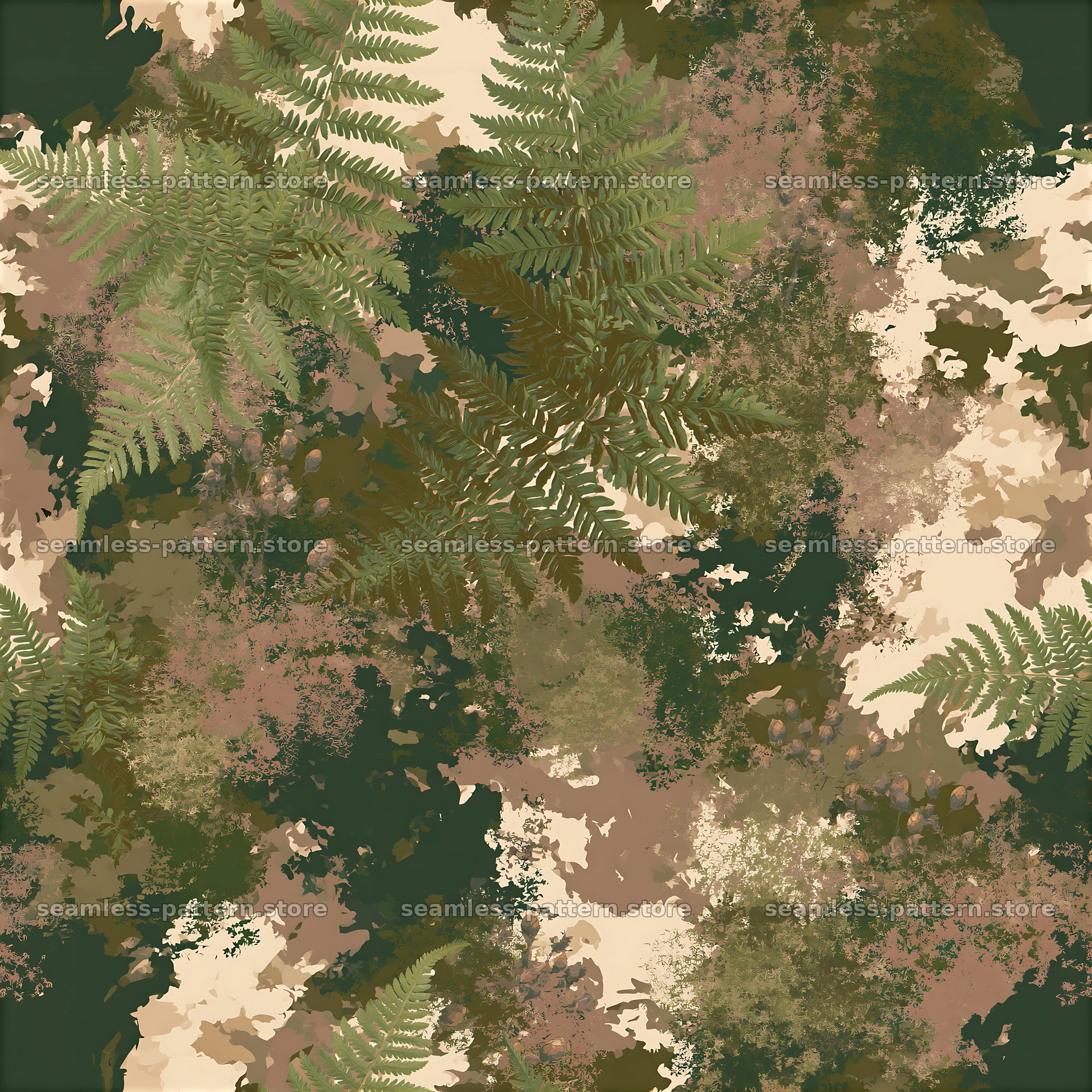 Tileable pattern with camouflage for packaging — seamless tileable pattern at 8192x8192