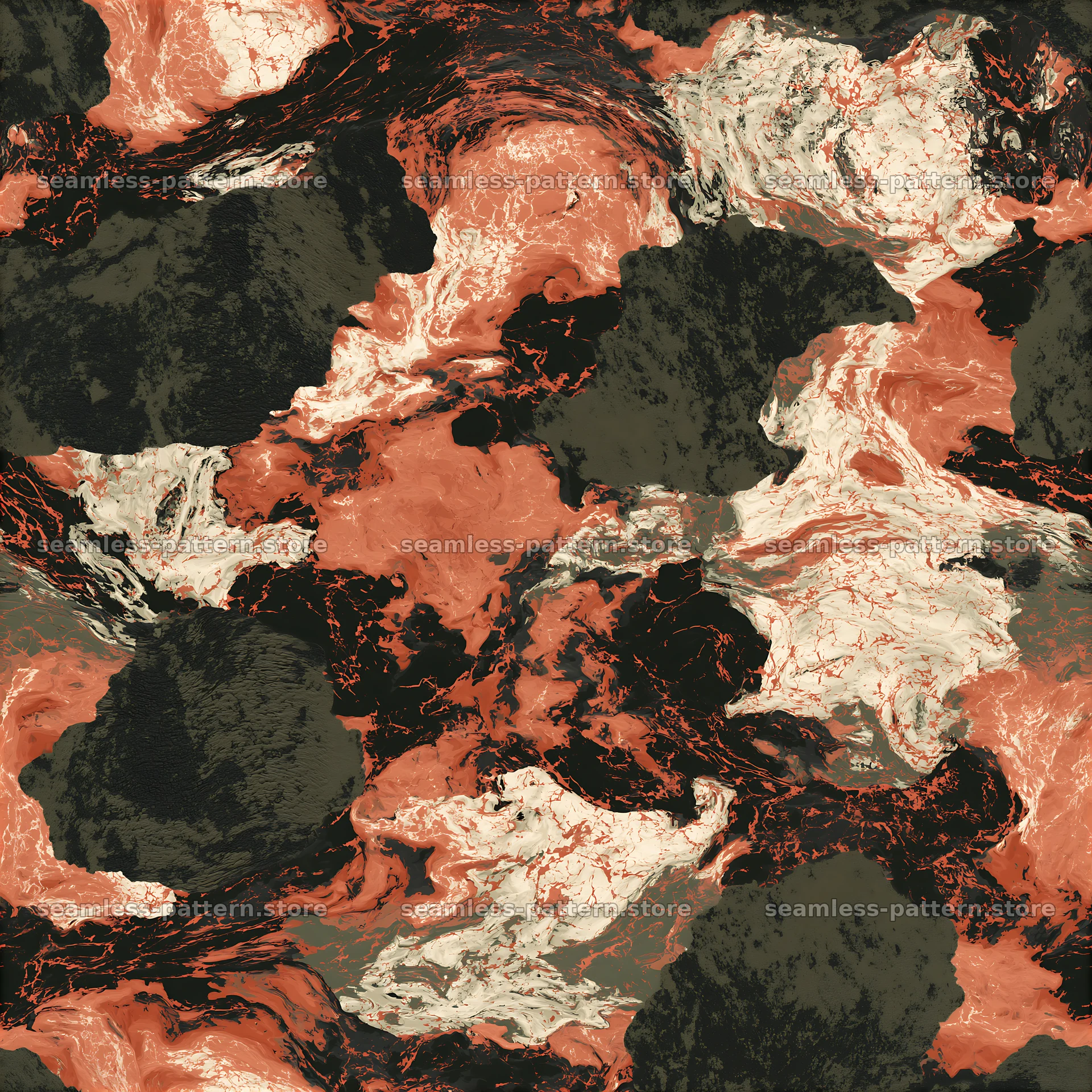 Seamless camouflage pattern with marbled earth textures and colors — seamless tileable pattern at 8192x8192