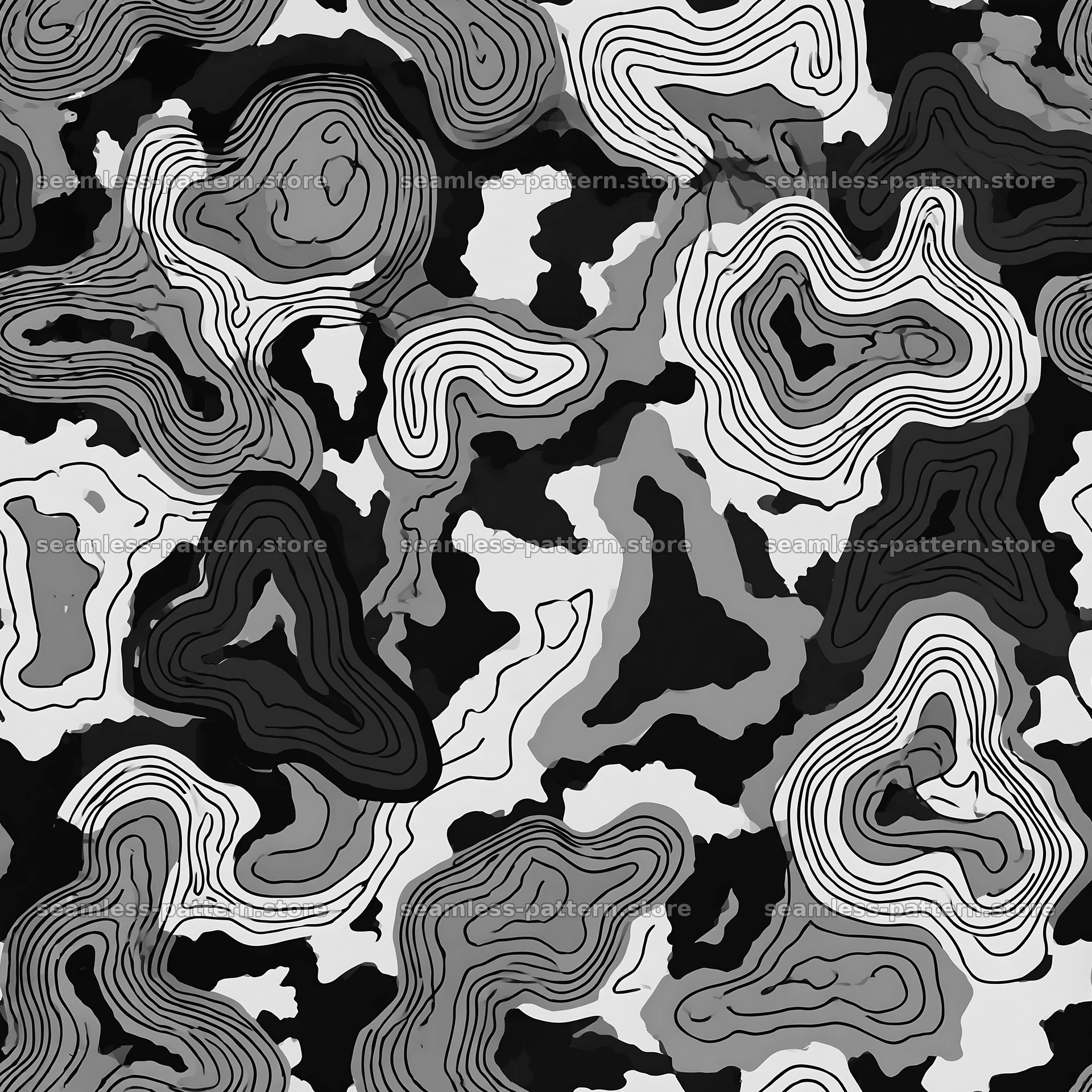 Seamless streetwear camouflage pattern with abstract shapes — seamless tileable pattern