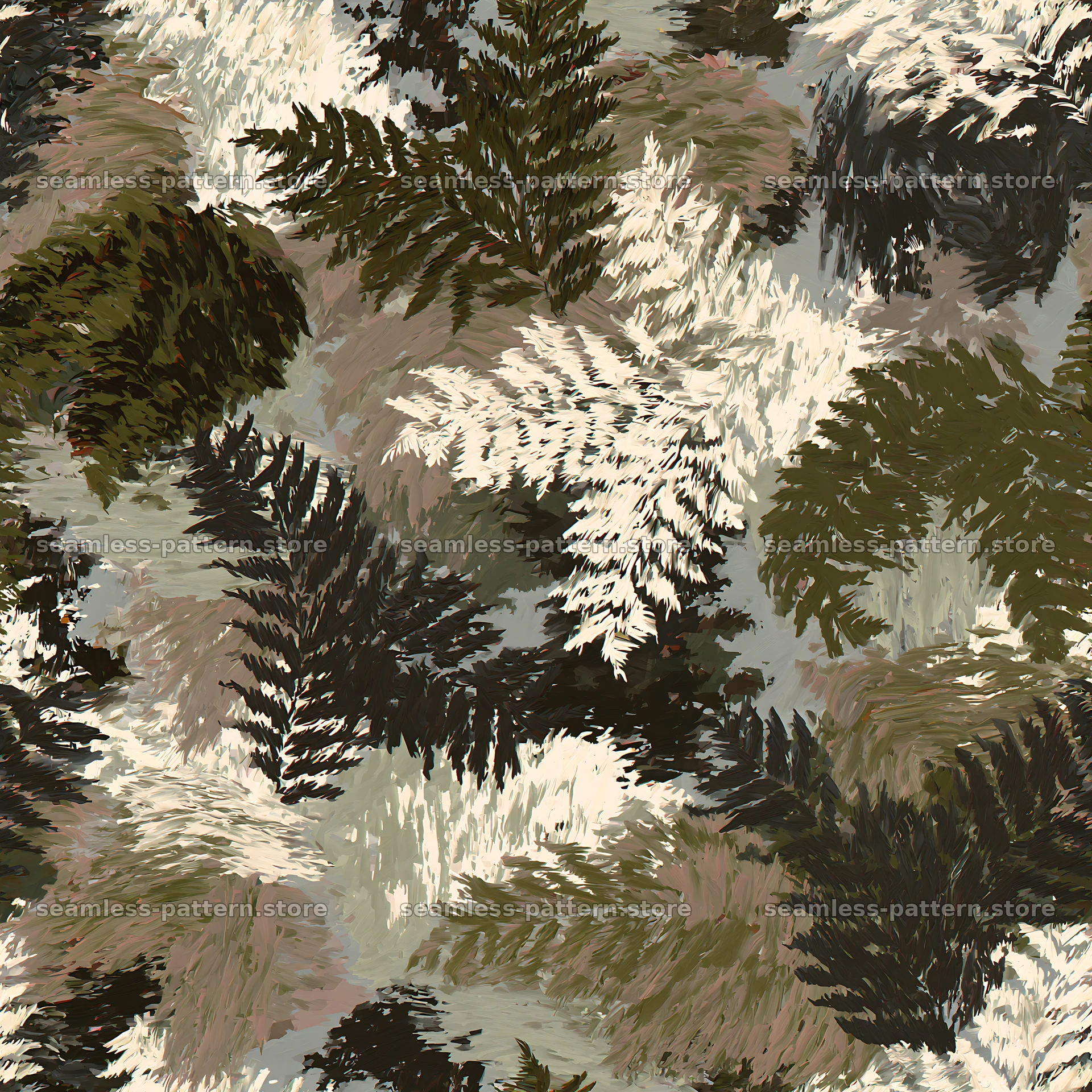 Seamless military camouflage brushstroke pattern for textiles — seamless tileable pattern