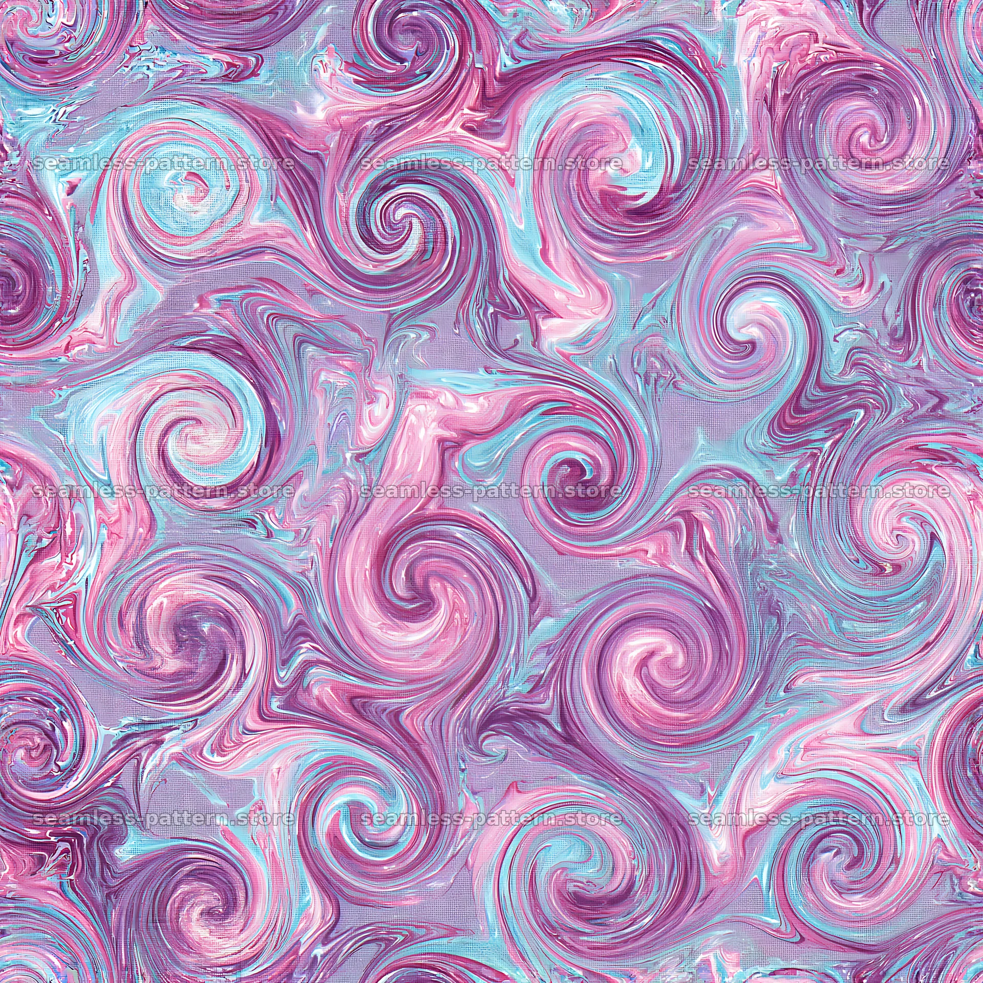 Pink, purple, and aqua marble repeat pattern for decorative fabric — seamless tileable pattern