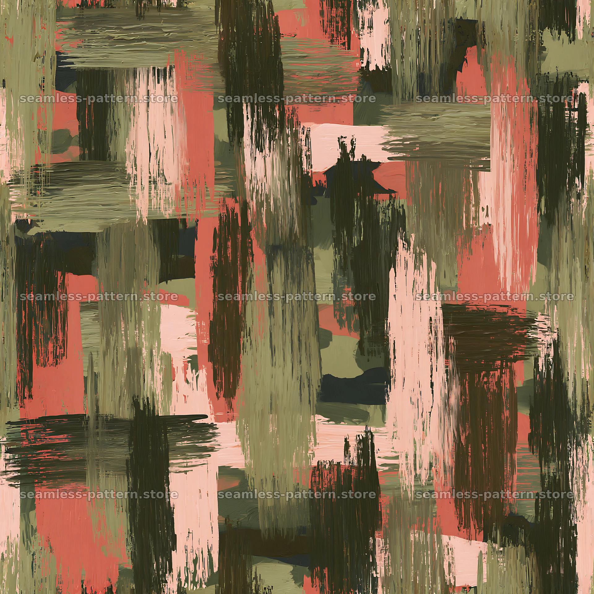 Seamless military camouflage brushstroke pattern with color variations — seamless tileable pattern