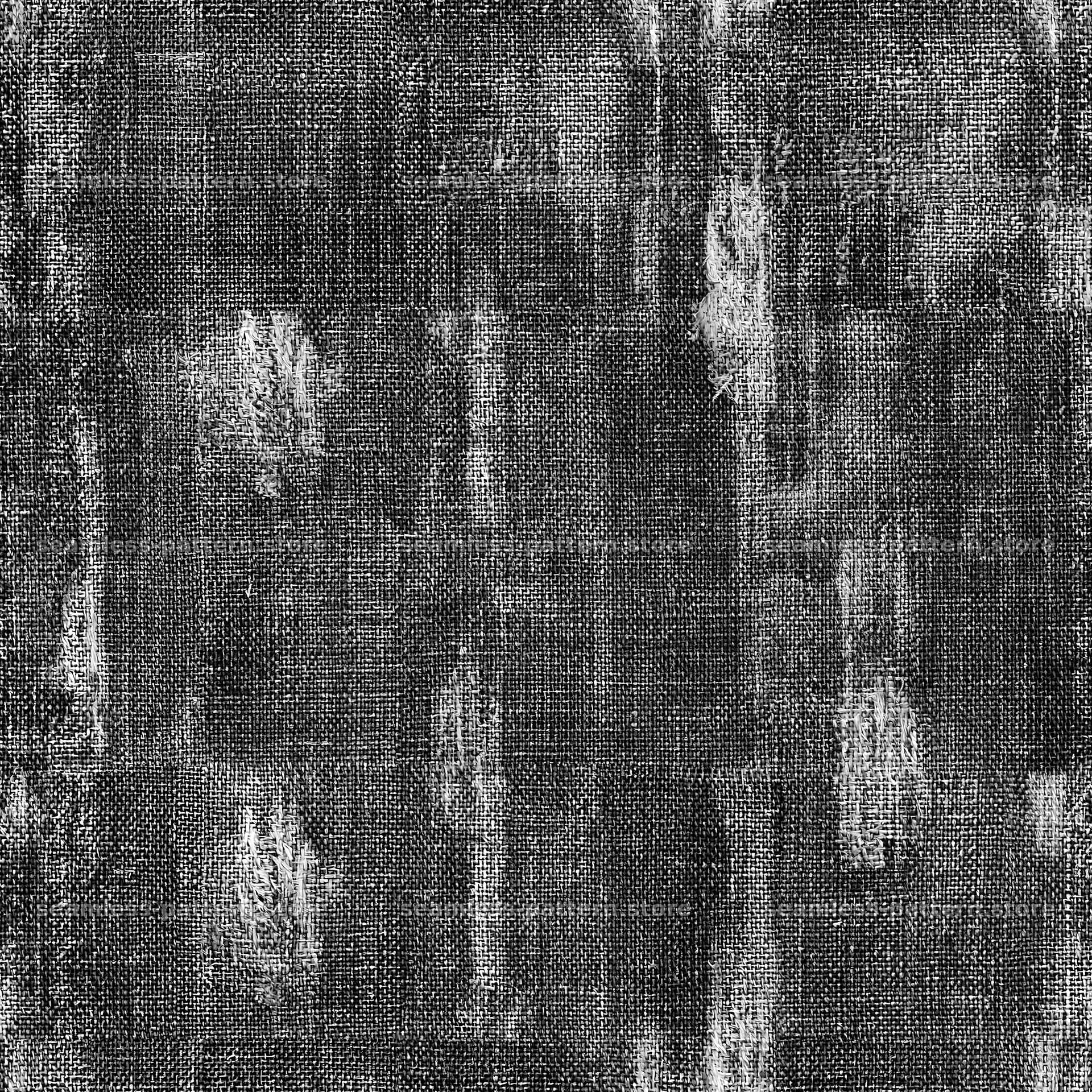 Seamless distressed denim pattern in black and white — seamless tileable pattern