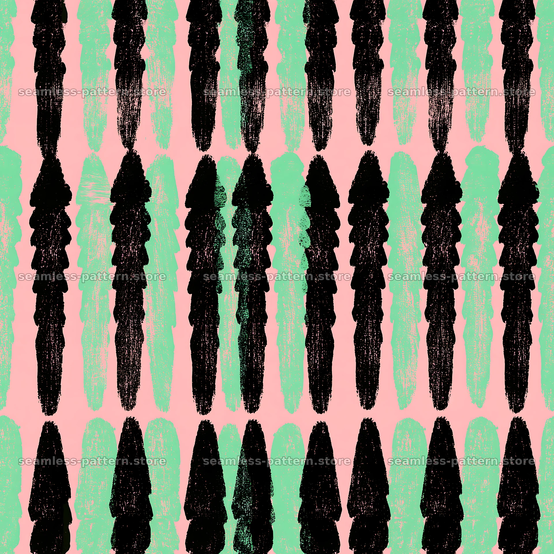 High contrast painted mark pattern for fabric and wallpaper — seamless tileable pattern