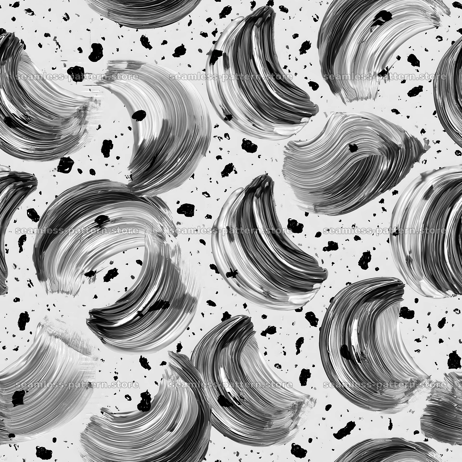 High contrast acrylic brushstroke seamless pattern for textiles — seamless tileable pattern