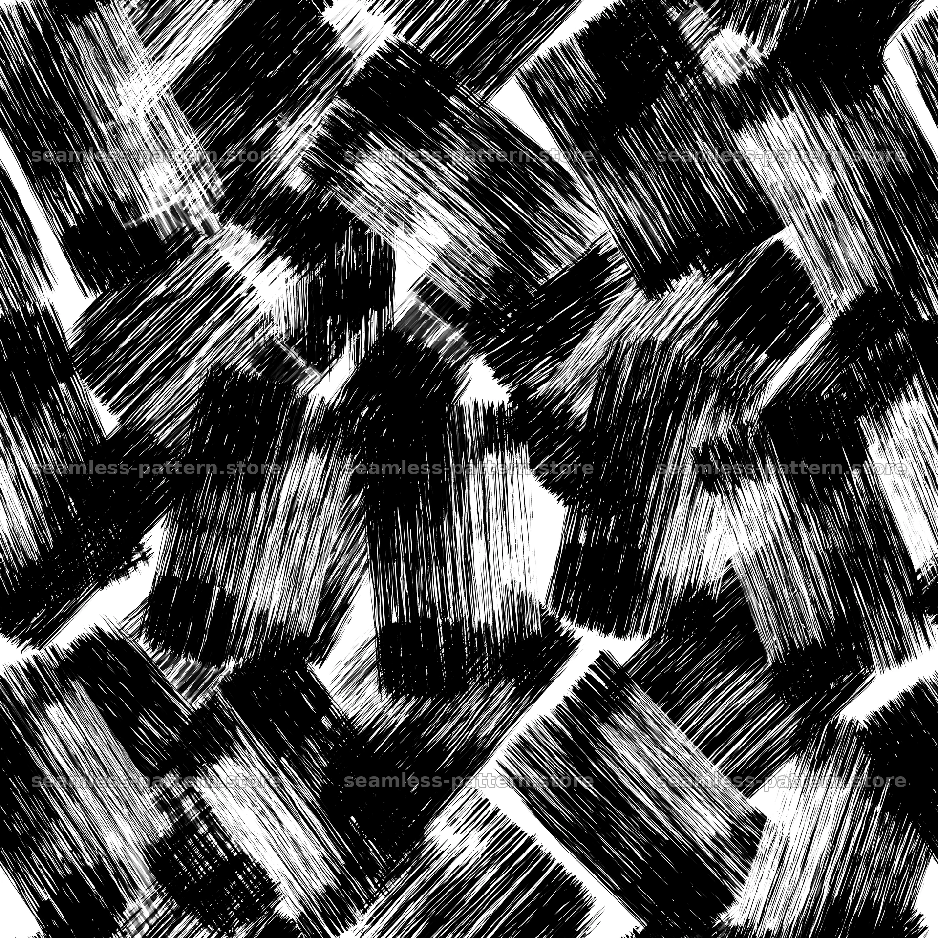 Seamless black and white brushstroke pattern for textiles — seamless tileable pattern