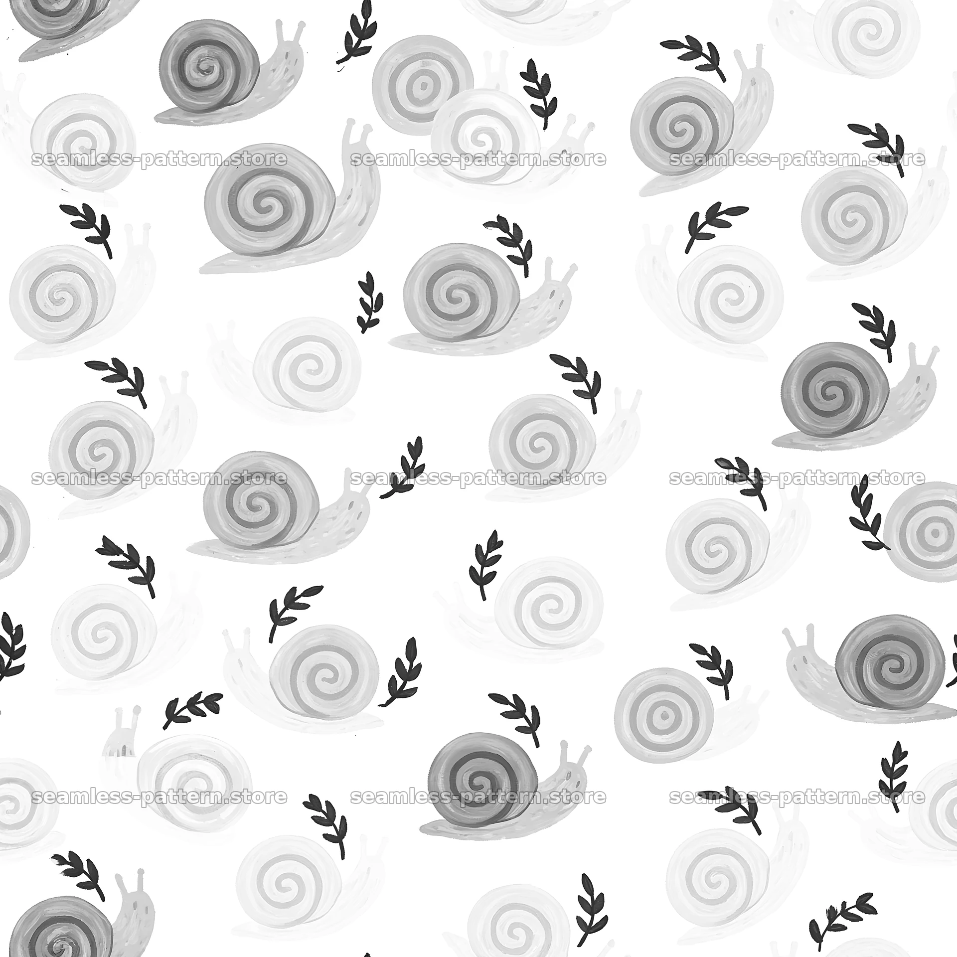 Seamless snail pattern for nursery fabric — seamless tileable pattern