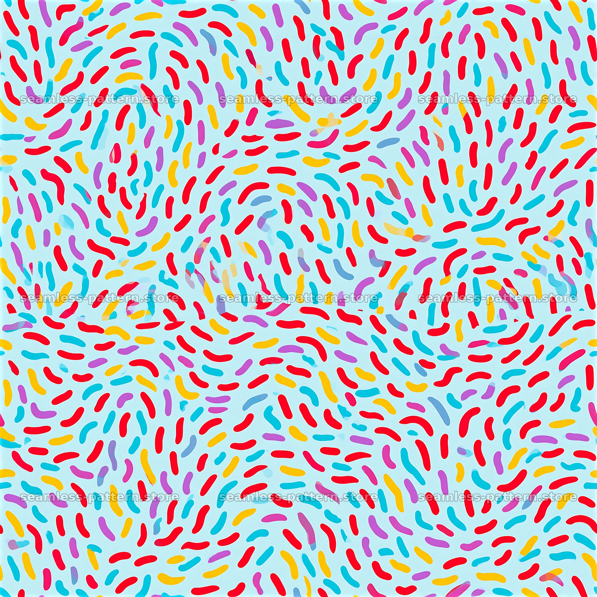 Vibrant organic waves seamless pattern with multicolored shapes — seamless tileable pattern at 8192x8192