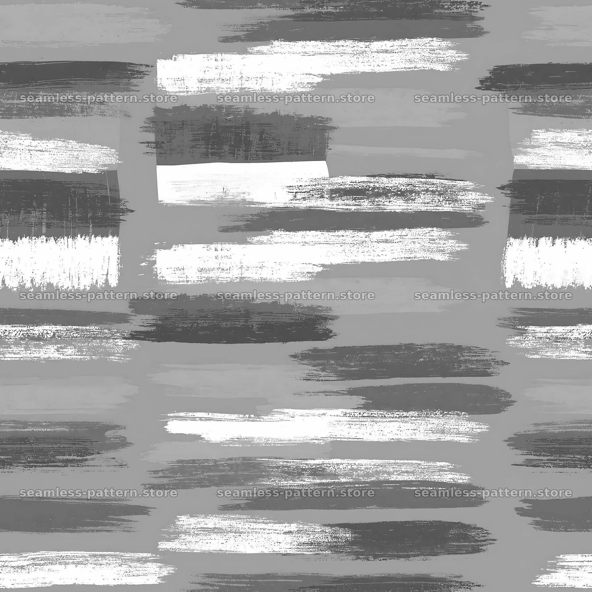 Seamless contrasting horizontal brushstroke pattern in gray tones — seamless tileable pattern