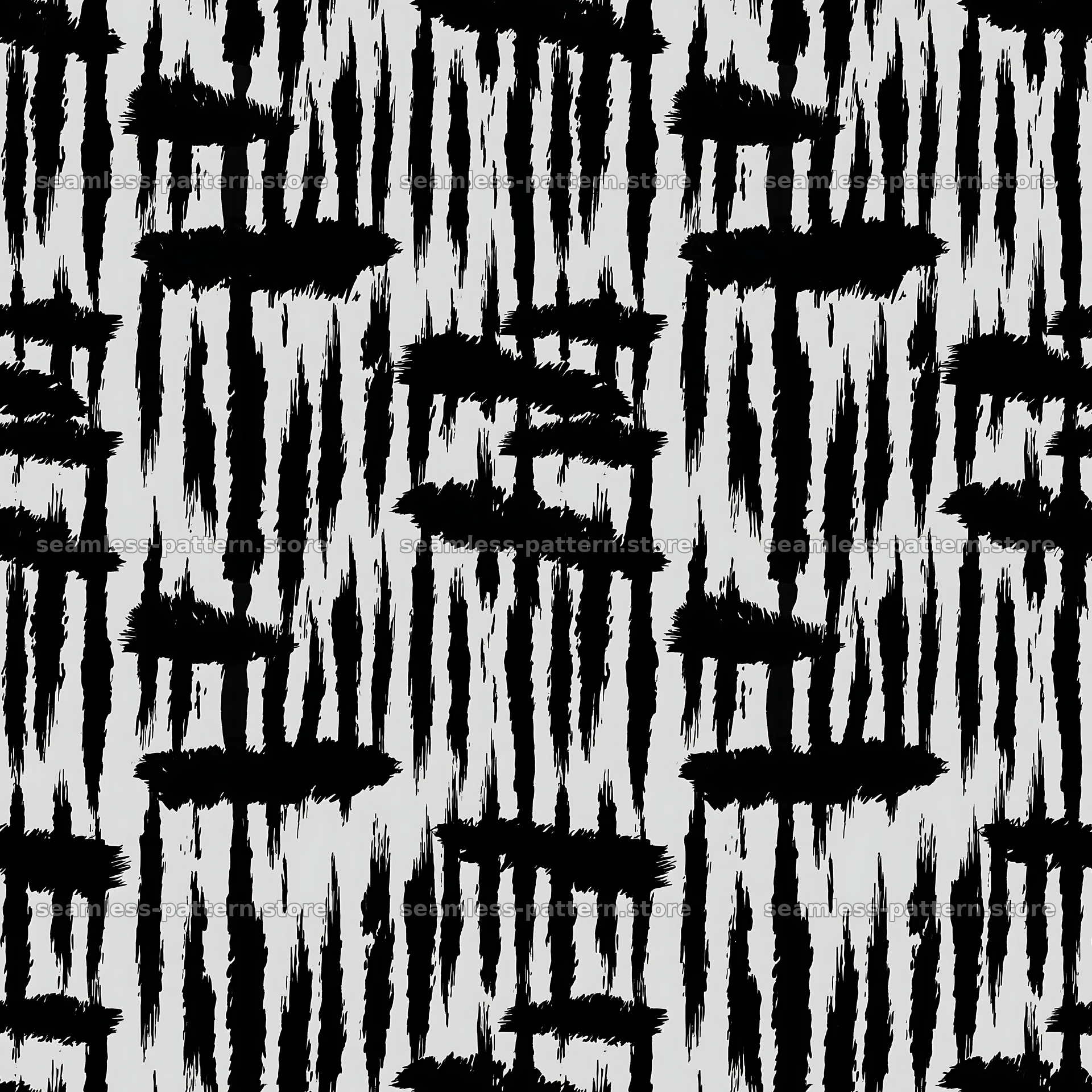 Seamless black camouflage brushstroke pattern — seamless tileable pattern