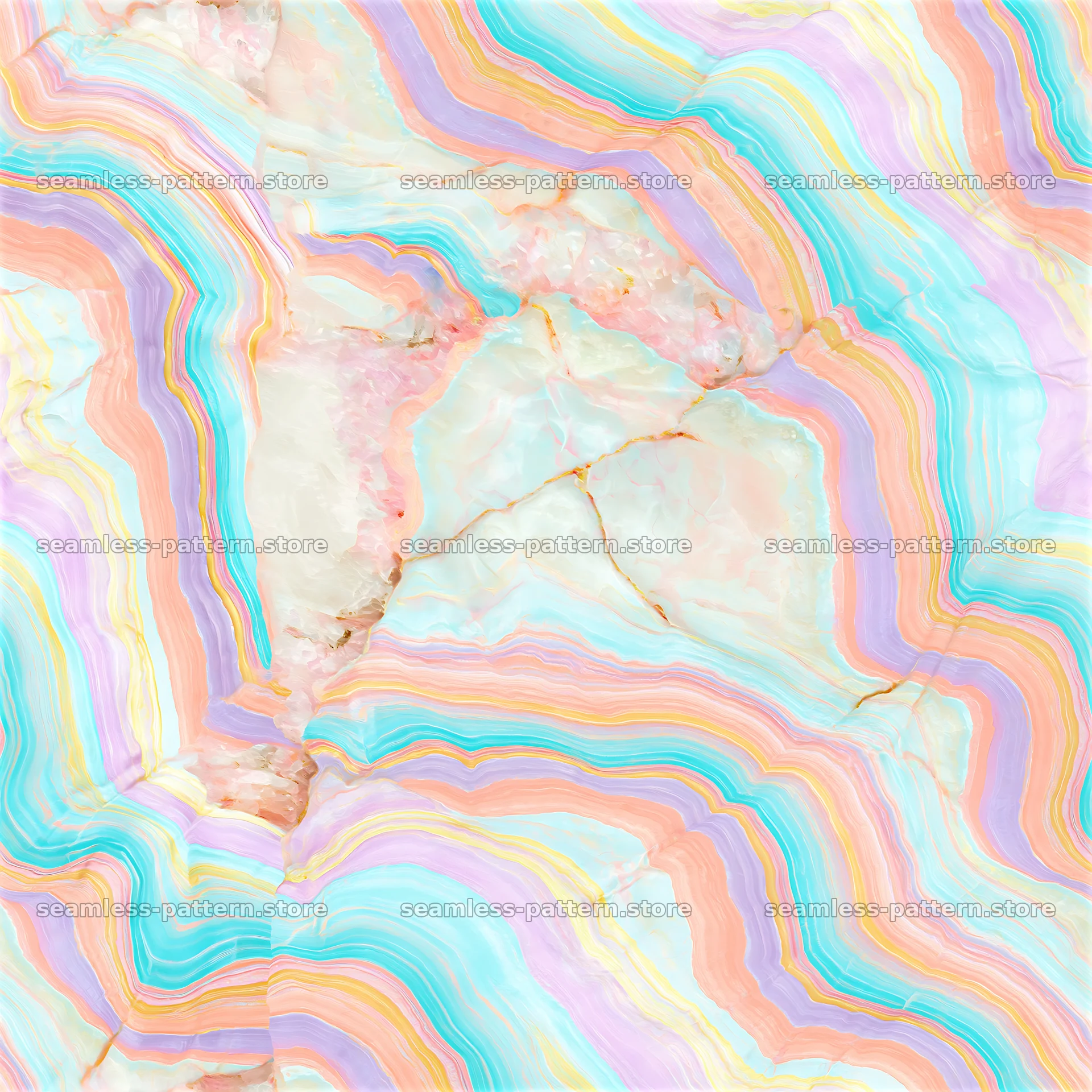 Candy-colored marble repeating pattern with swirling lines — seamless tileable pattern at 8192x8192