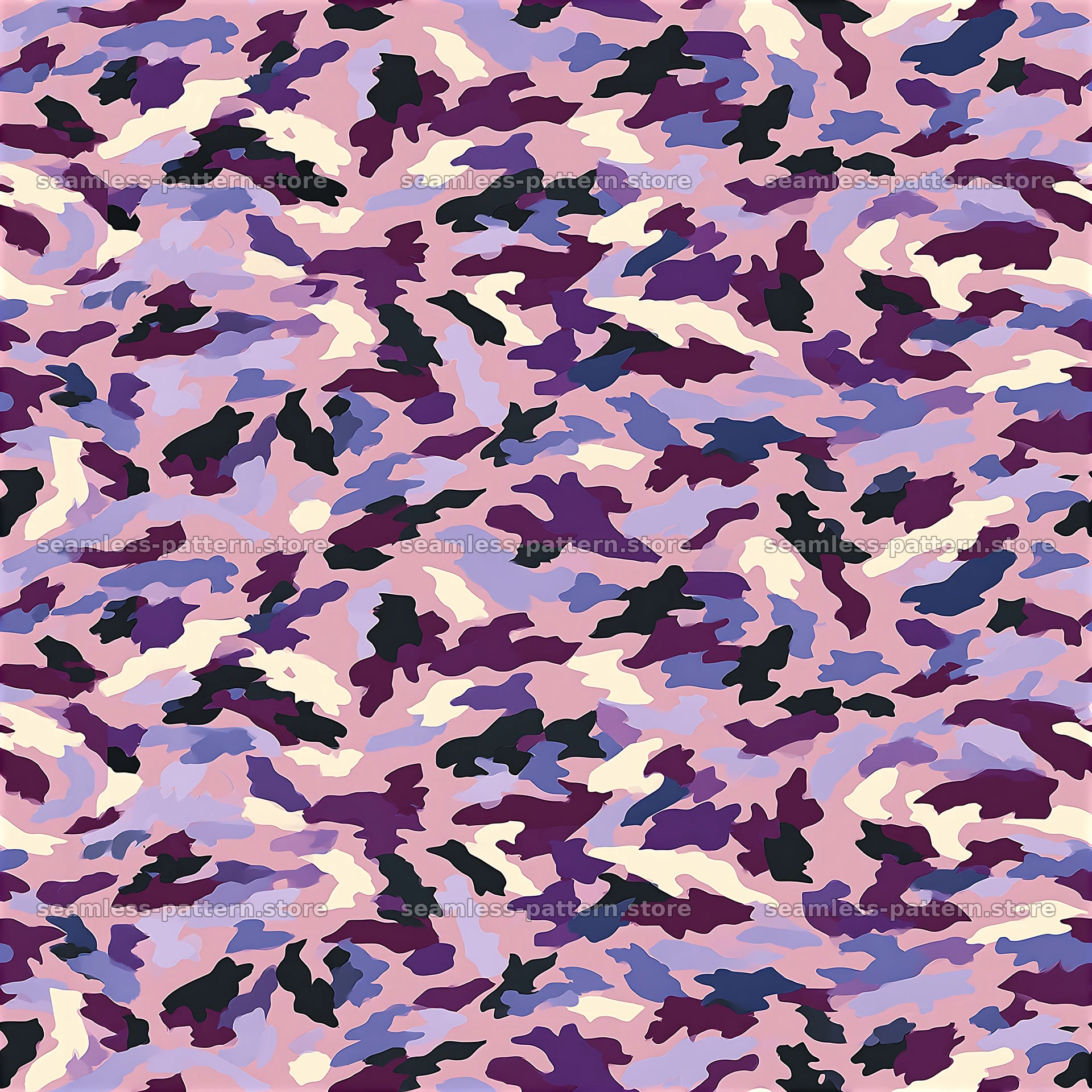 Purple sportswear camouflage pattern in violet and pink colors — seamless tileable pattern at 8192x8192