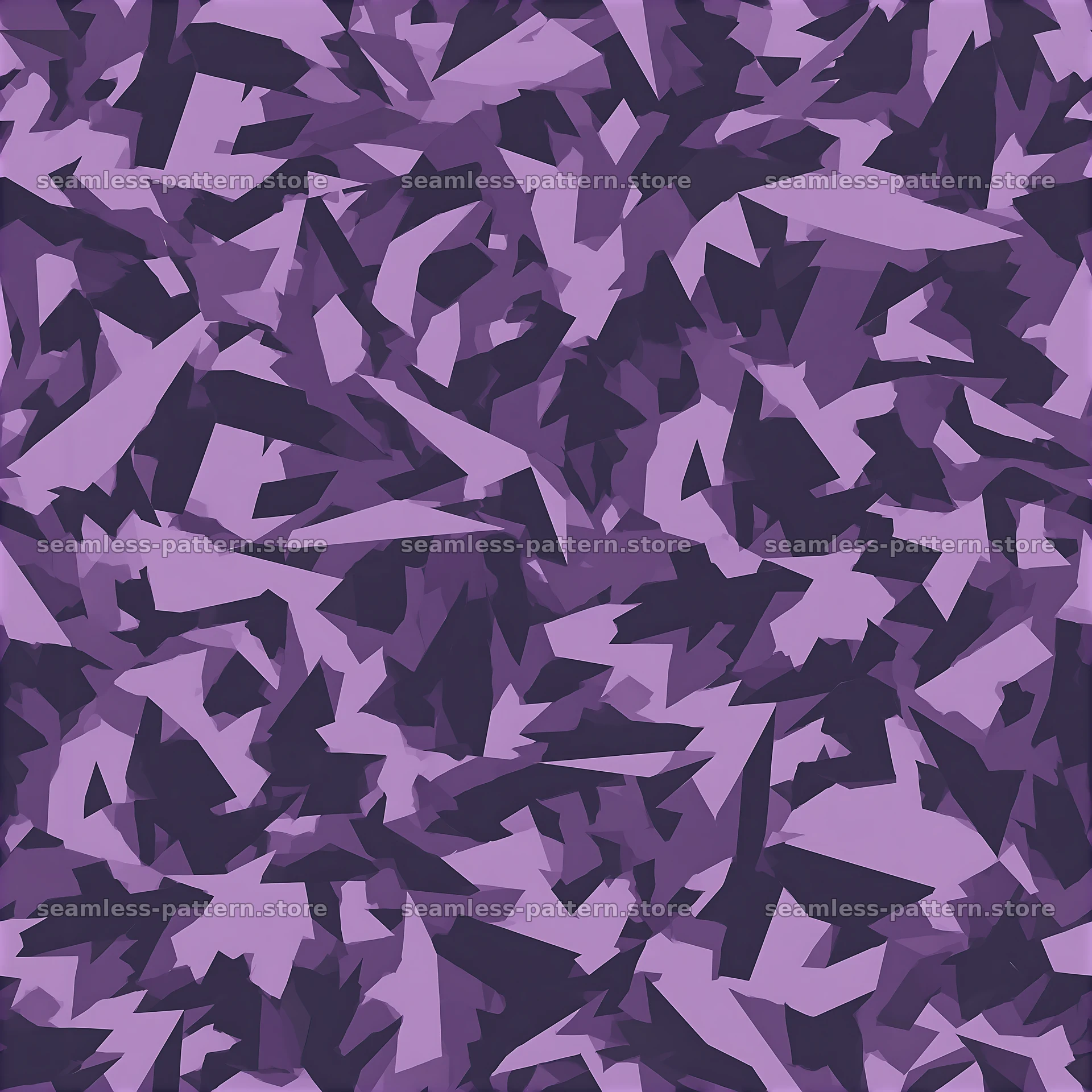 Purple two-tone camouflage seamless pattern with sharp angular shapes — seamless tileable pattern at 8192x8192