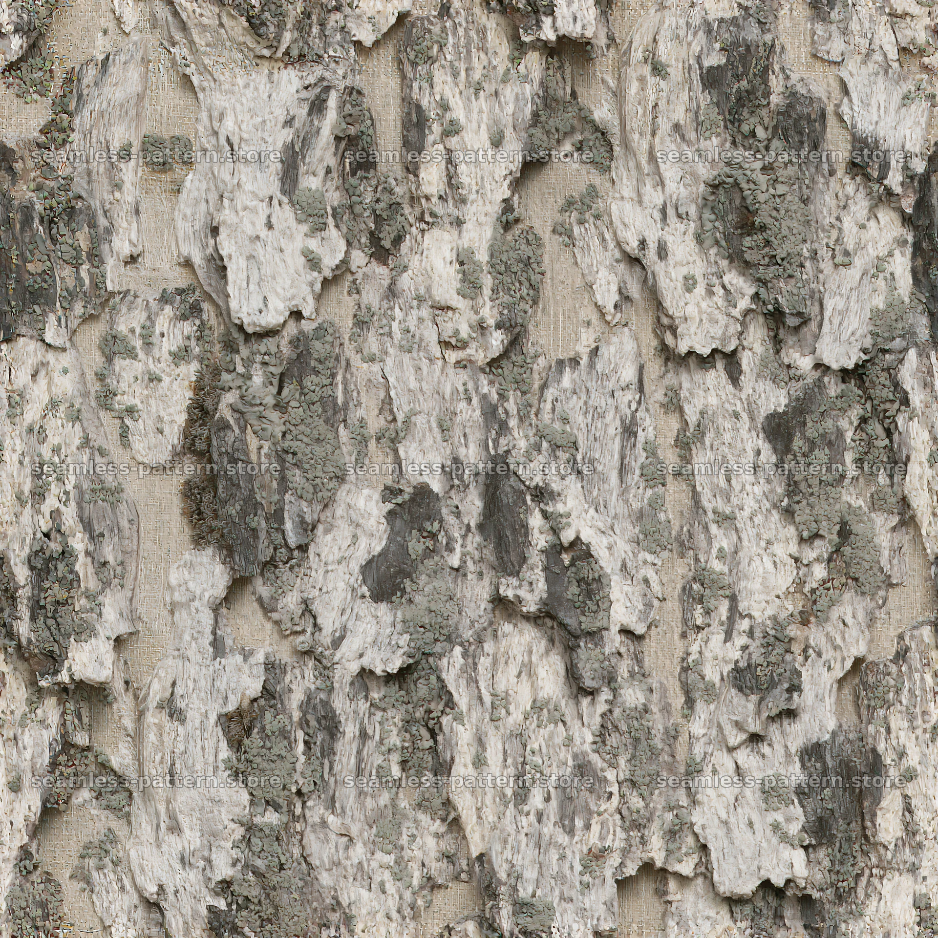 Seamless cool gray bark texture for fabric and wallpaper — seamless tileable pattern