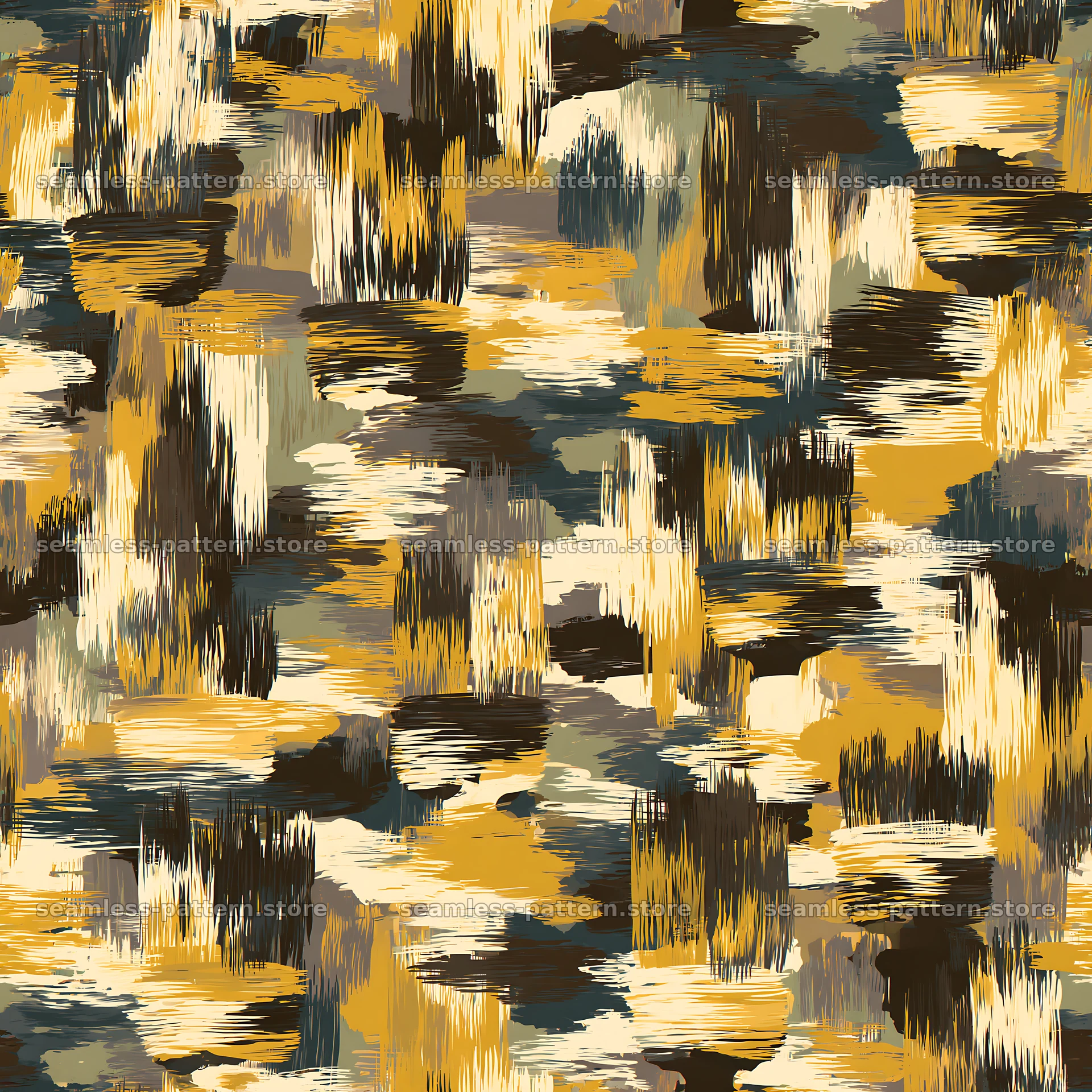 Seamless urban camouflage brushstroke pattern in warm colors — seamless tileable pattern