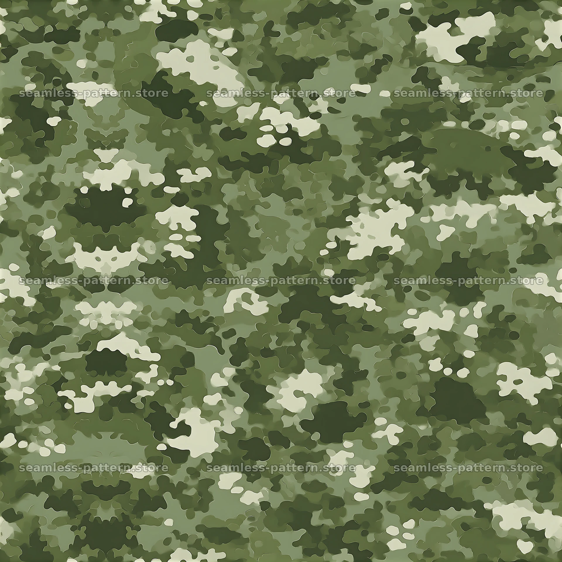 Seamless camouflage pattern with military green patches — seamless tileable pattern at 8192x8192