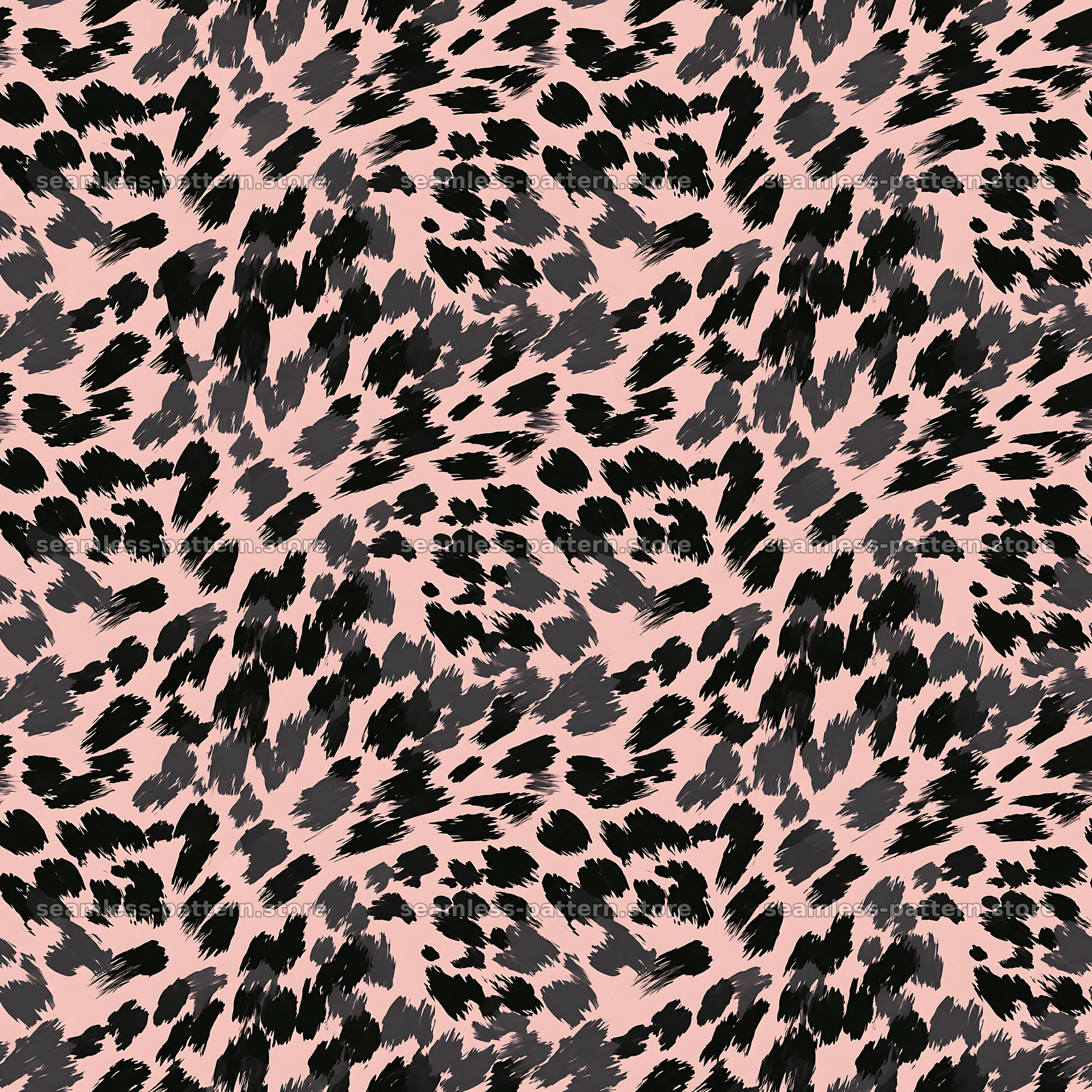 Seamless black camouflage brushstroke pattern for textiles — seamless tileable pattern