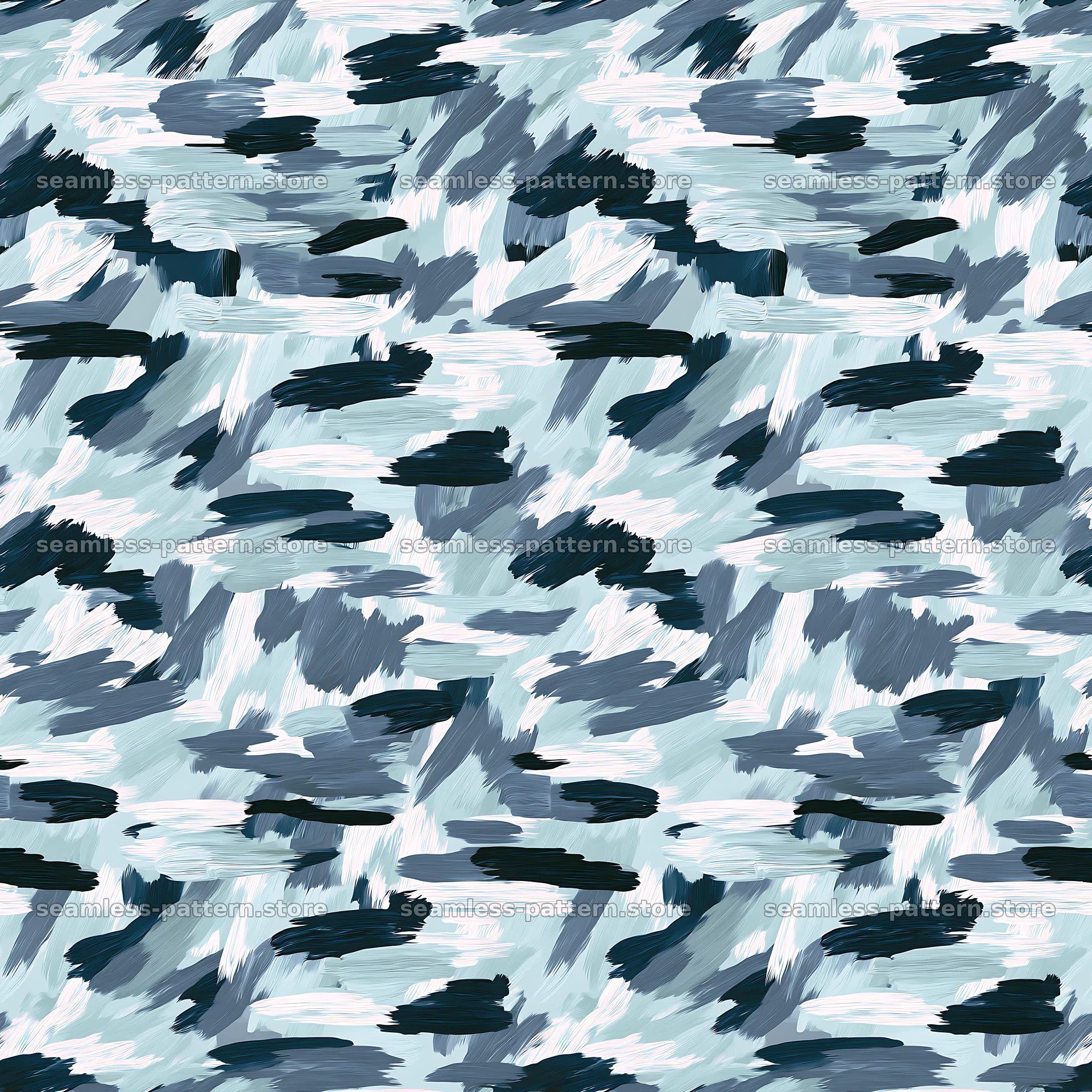 Seamless arctic camouflage brushstroke pattern design — seamless tileable pattern