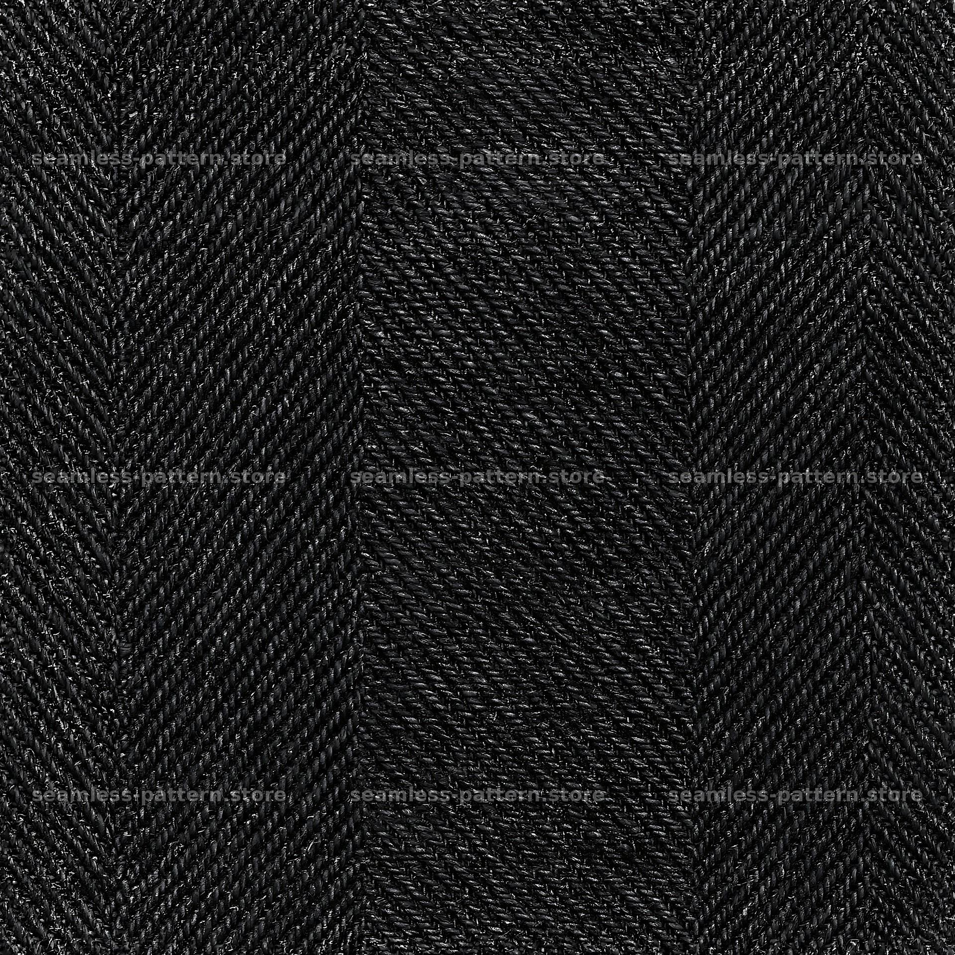 Seamless black jeans fabric pattern with herringbone design — seamless tileable pattern