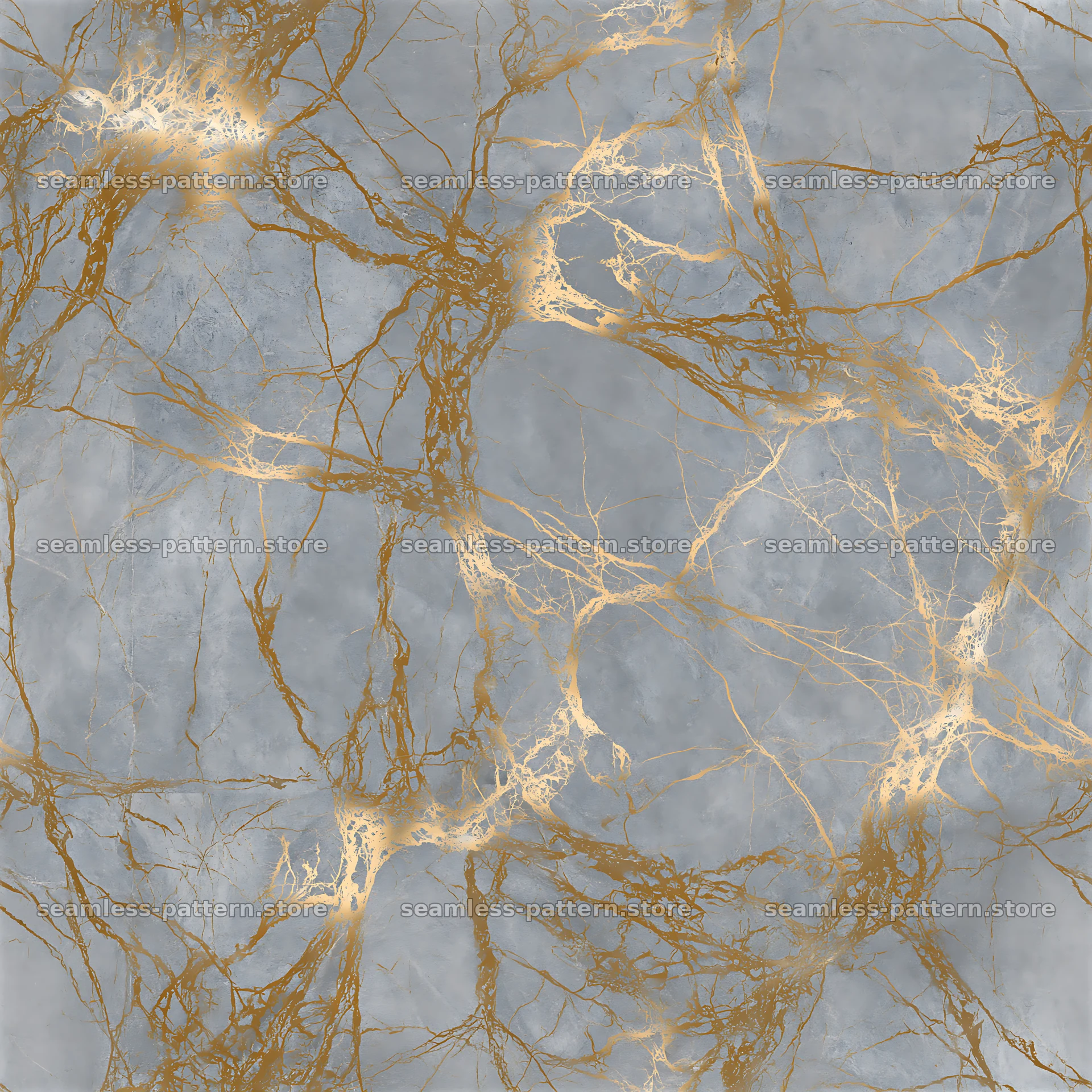 Gold vein on gray tileable texture with intricate patterns — seamless tileable pattern at 8192x8192
