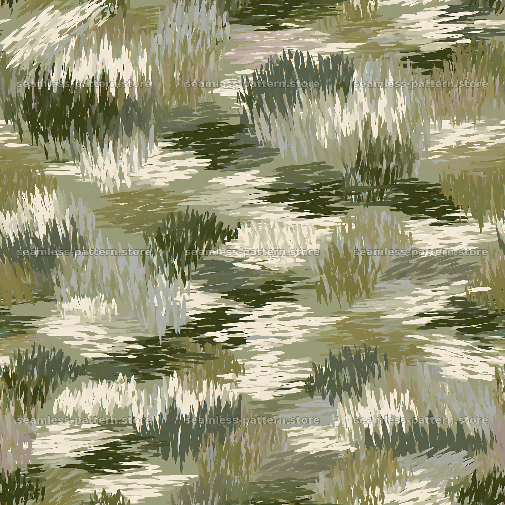 Seamless military camouflage brushstroke pattern design — seamless tileable pattern