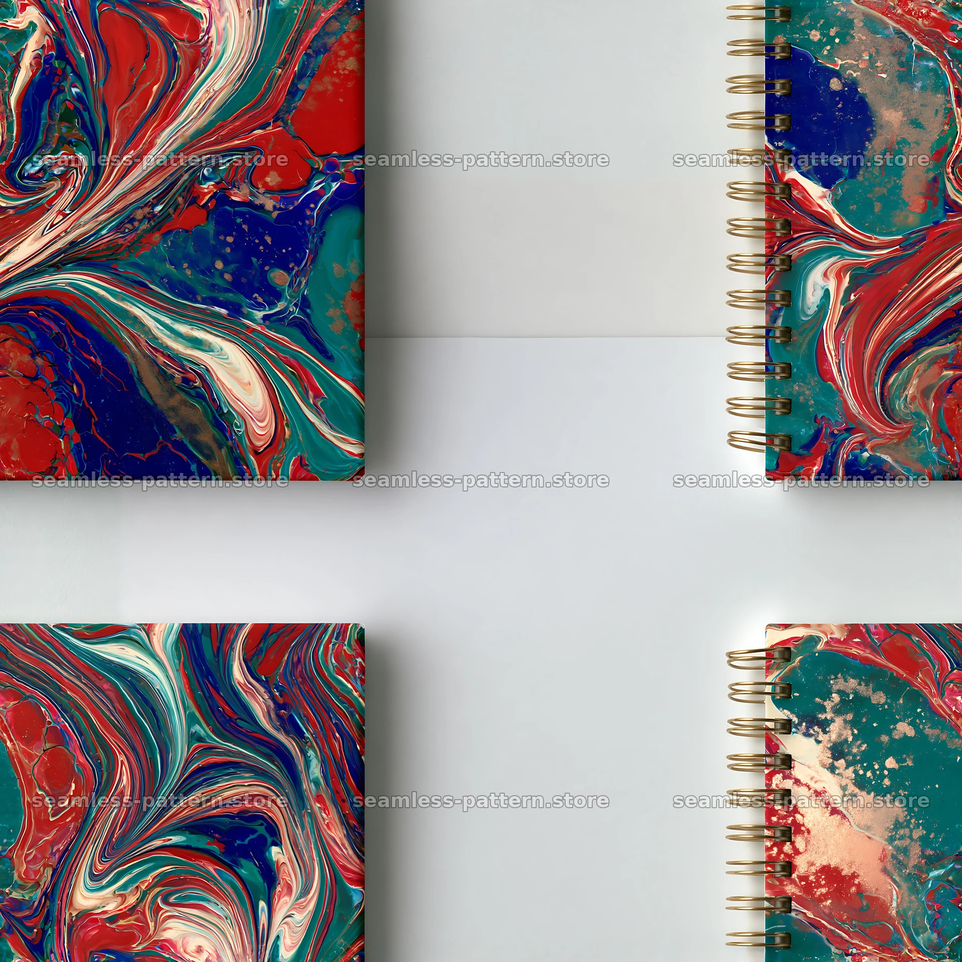 Elegant colorful marble seamless pattern for notebook stationery — seamless tileable pattern