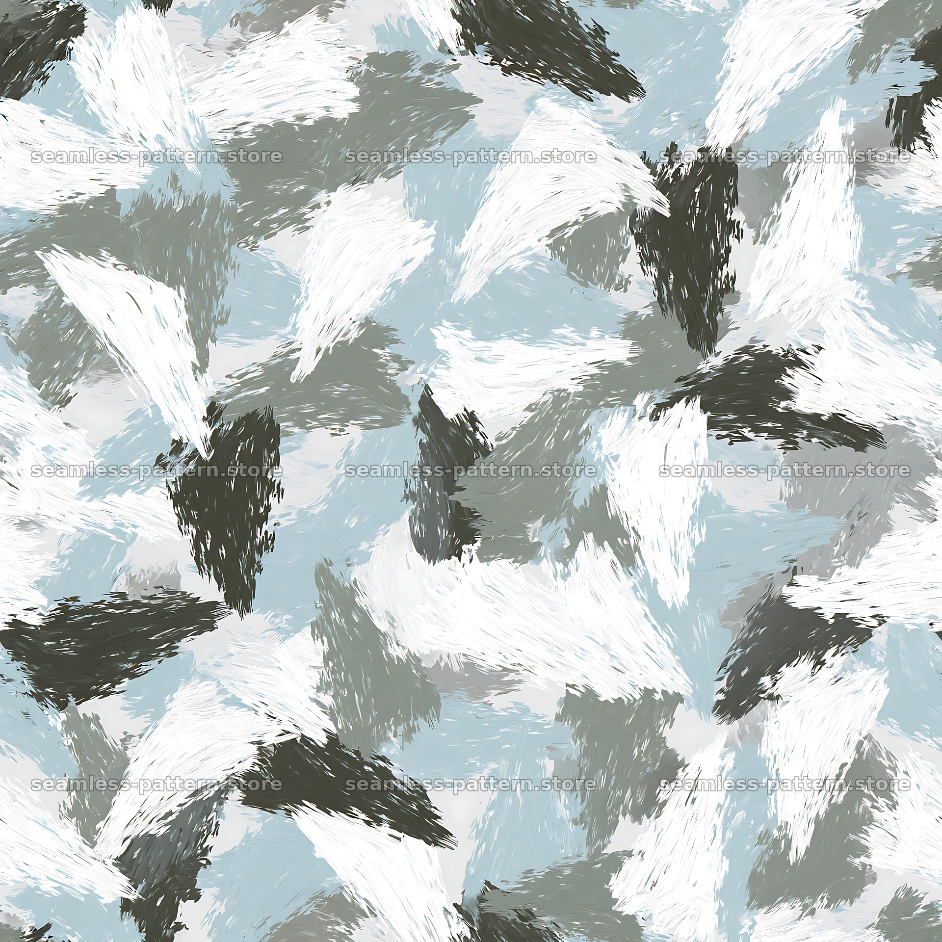 Seamless arctic camouflage brushstroke pattern — seamless tileable pattern