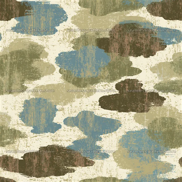 Seamless camouflage pattern with distressed military texture — seamless tileable pattern