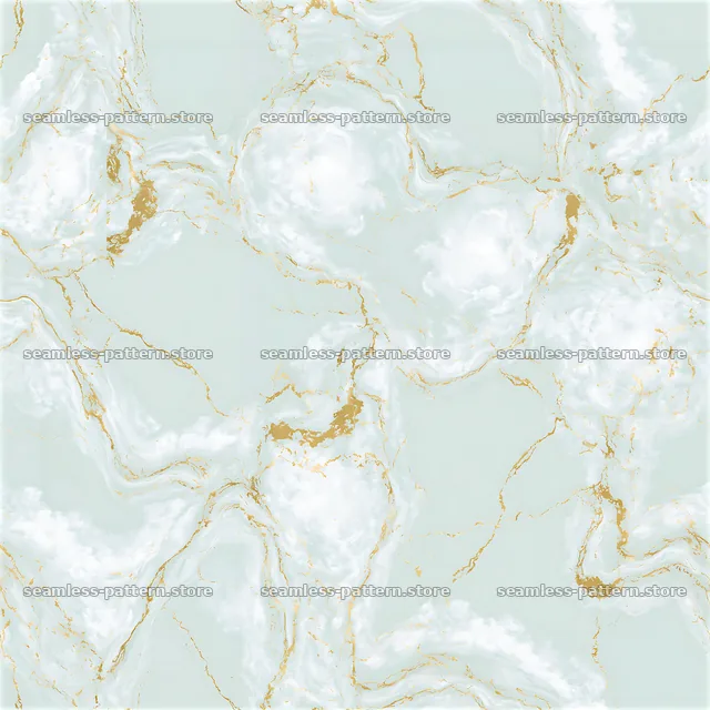 Seamless flowing gold veined marble repeat pattern in light colors — seamless tileable pattern