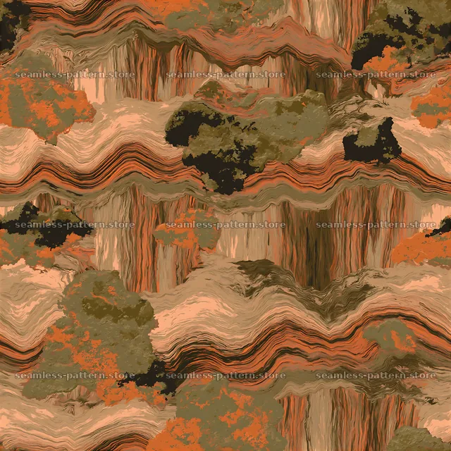 Seamless camouflage pattern with marbled earth textures — seamless tileable pattern
